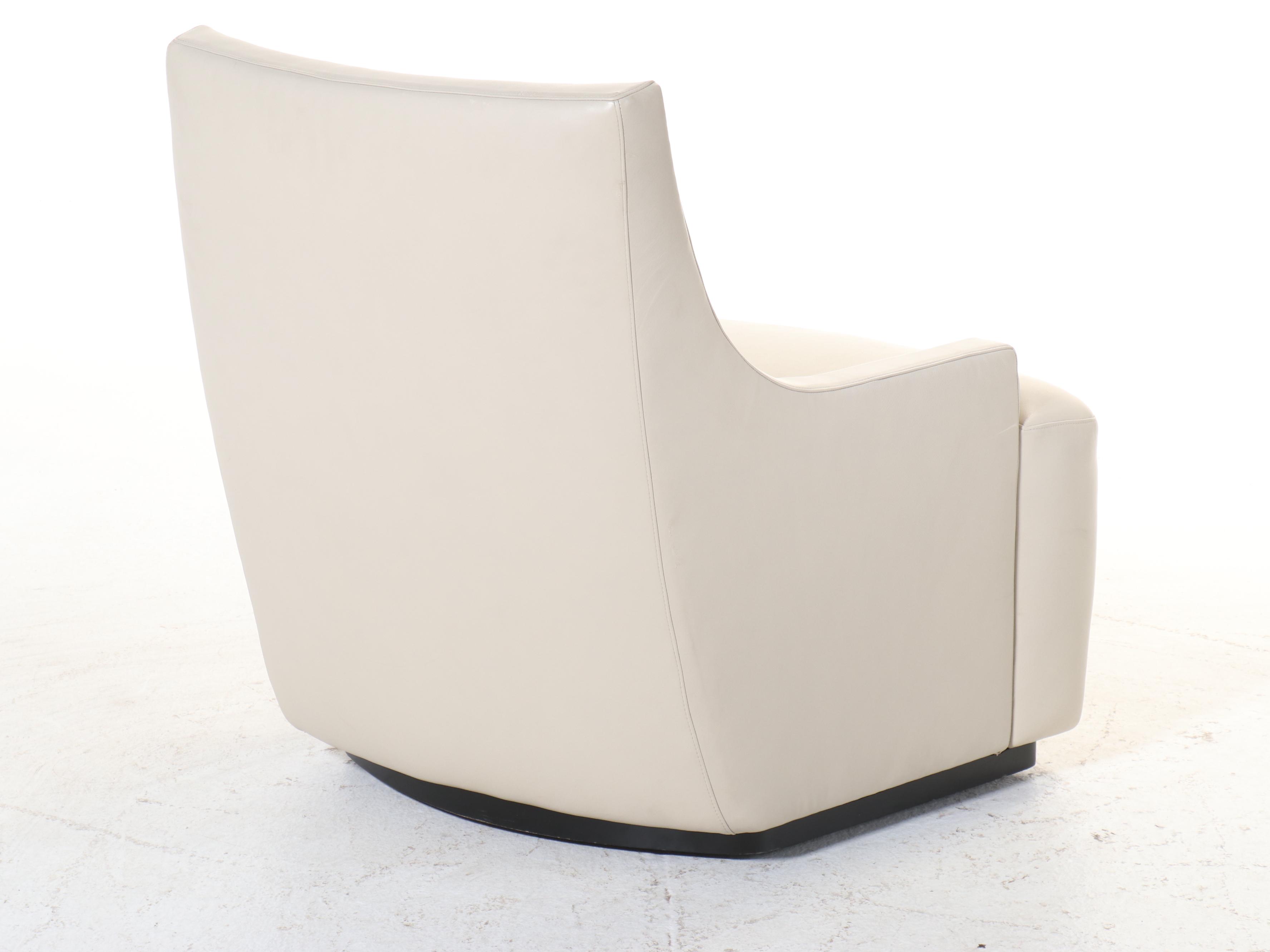 Hickory Business Furniture Modernist Style Faux Leather Swivel Club Chair, 2015