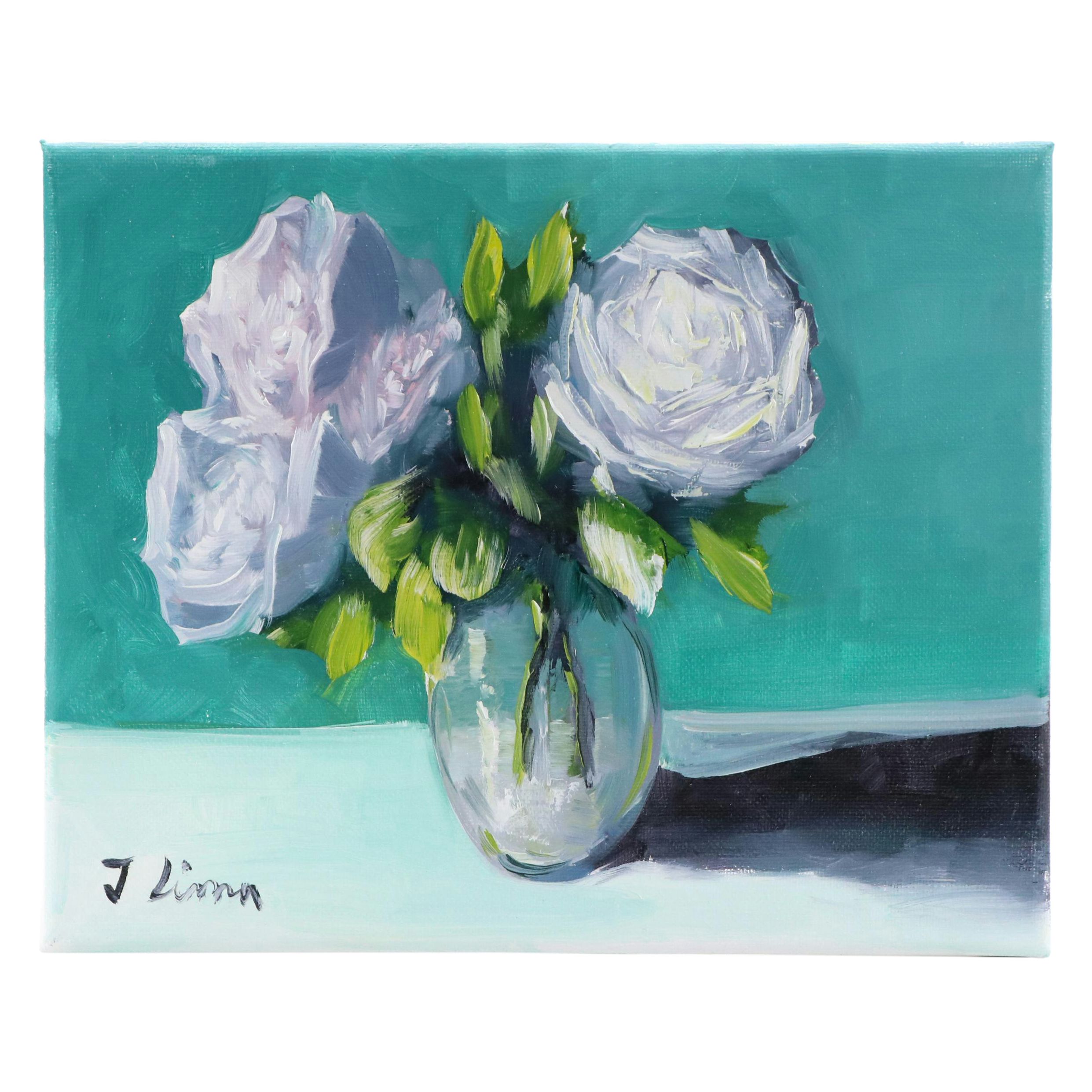 José M. Lima Floral Still Life Oil Painting, 2025