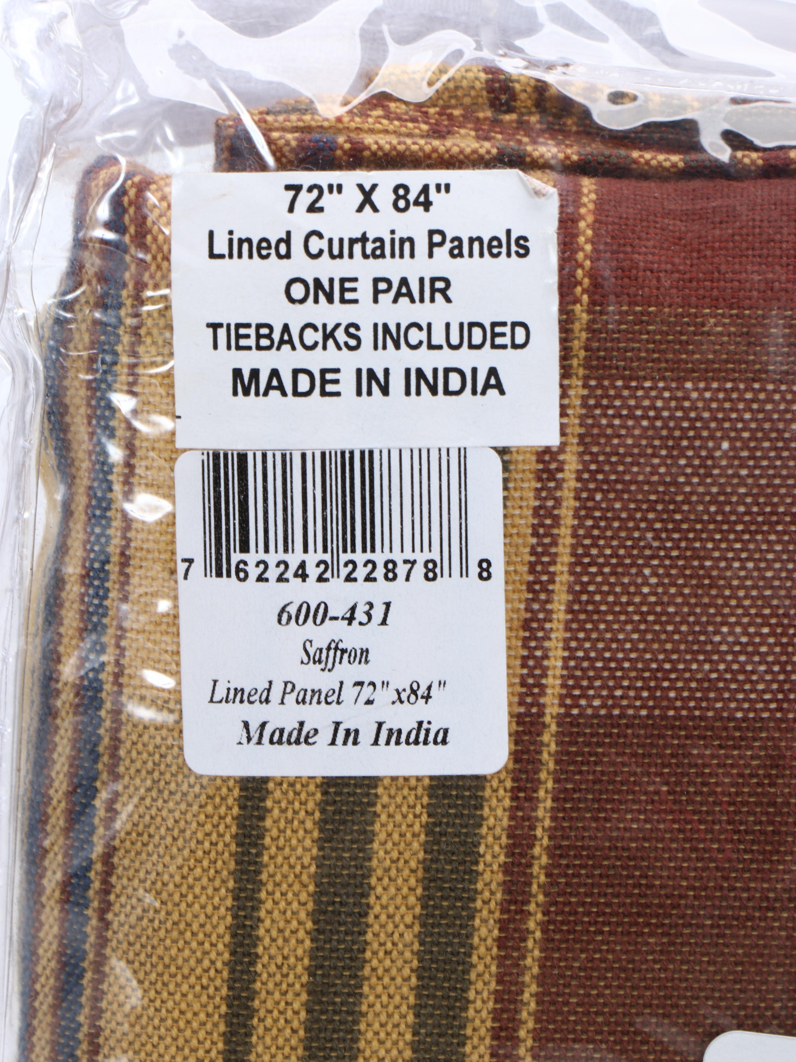 Park Designs " Saffron" Lined Curtain Panels and Valances