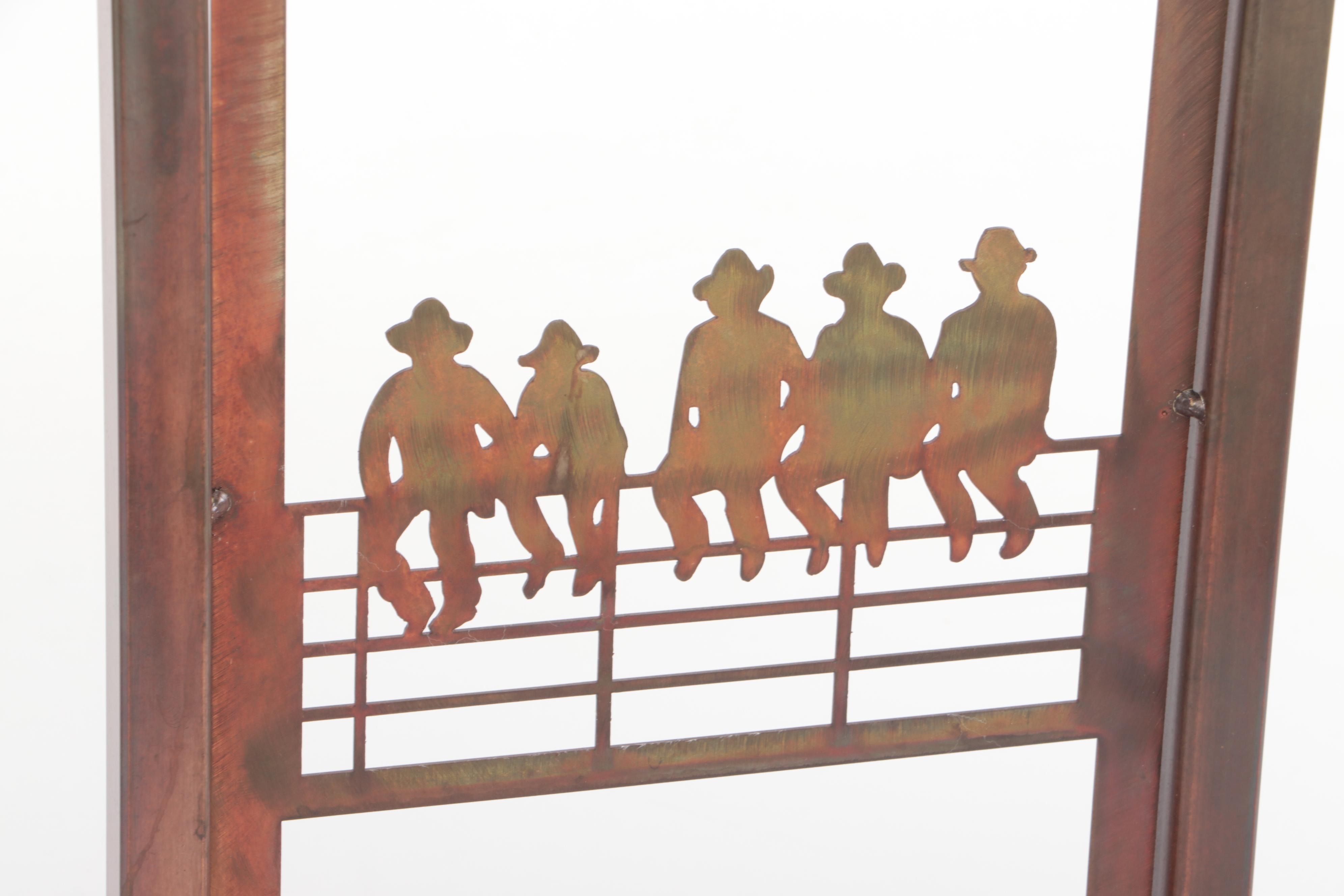 Bronze Finish Cowboy Silhouette Table Lamp