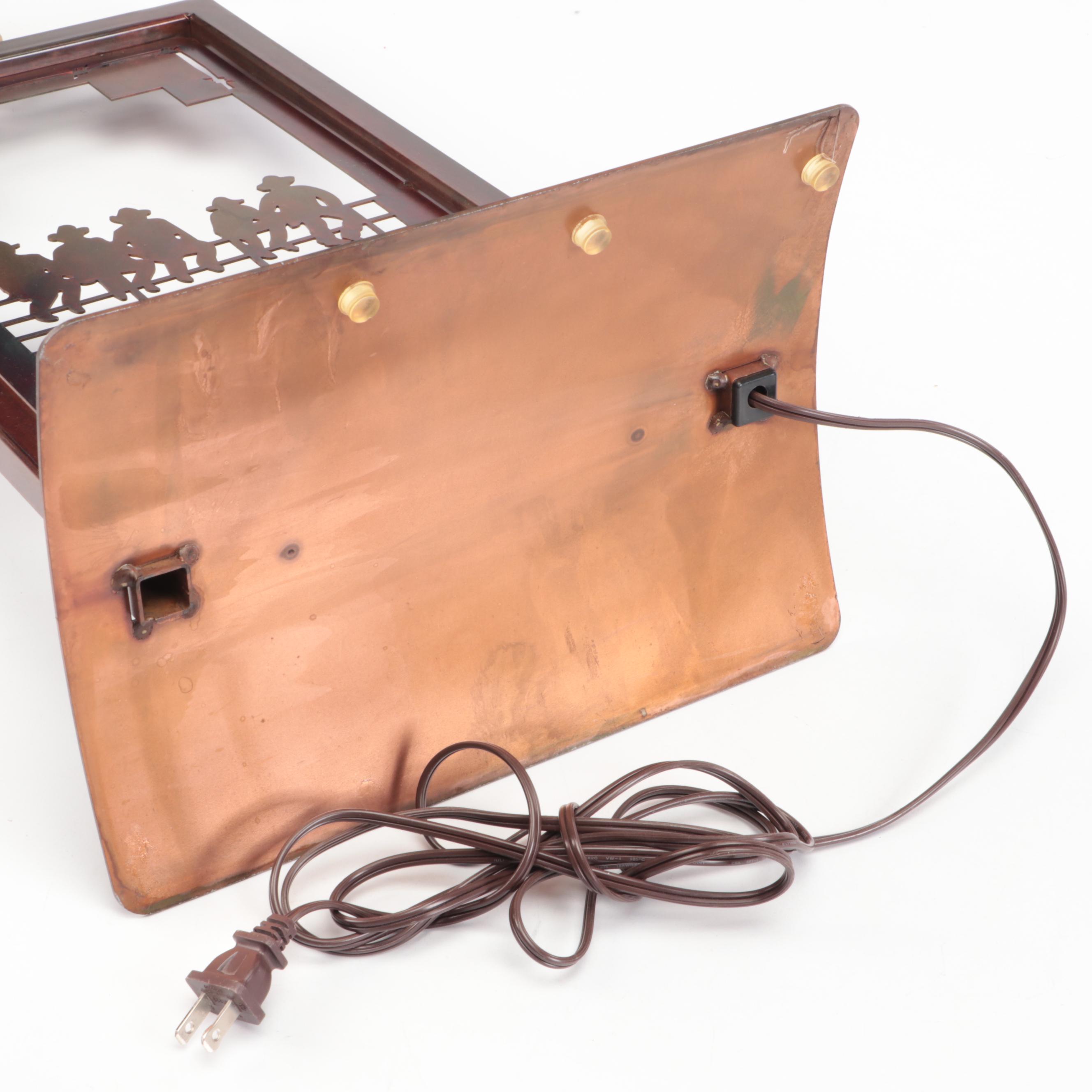 Bronze Finish Cowboy Silhouette Table Lamp