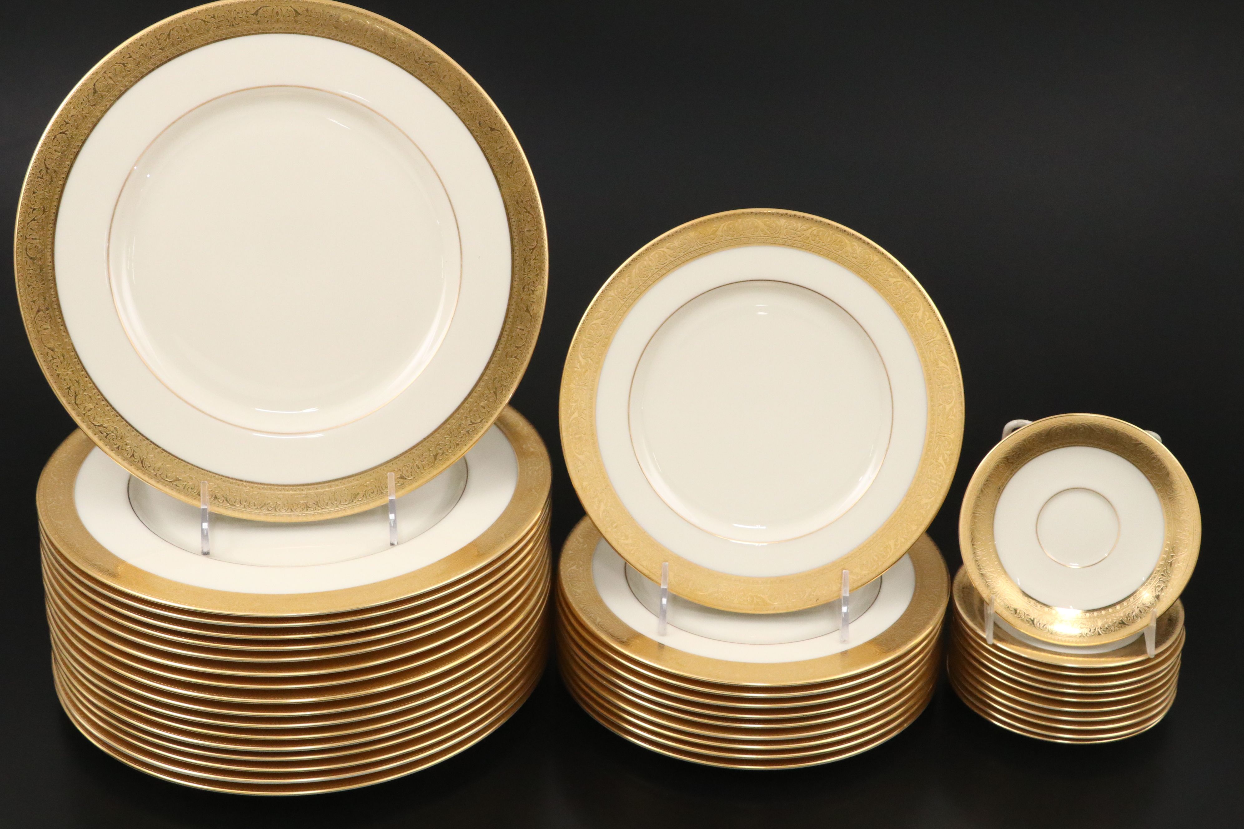 Lenox "Westchester" Porcelain Dinnerware with Other Gold Gilt Glass Tableware