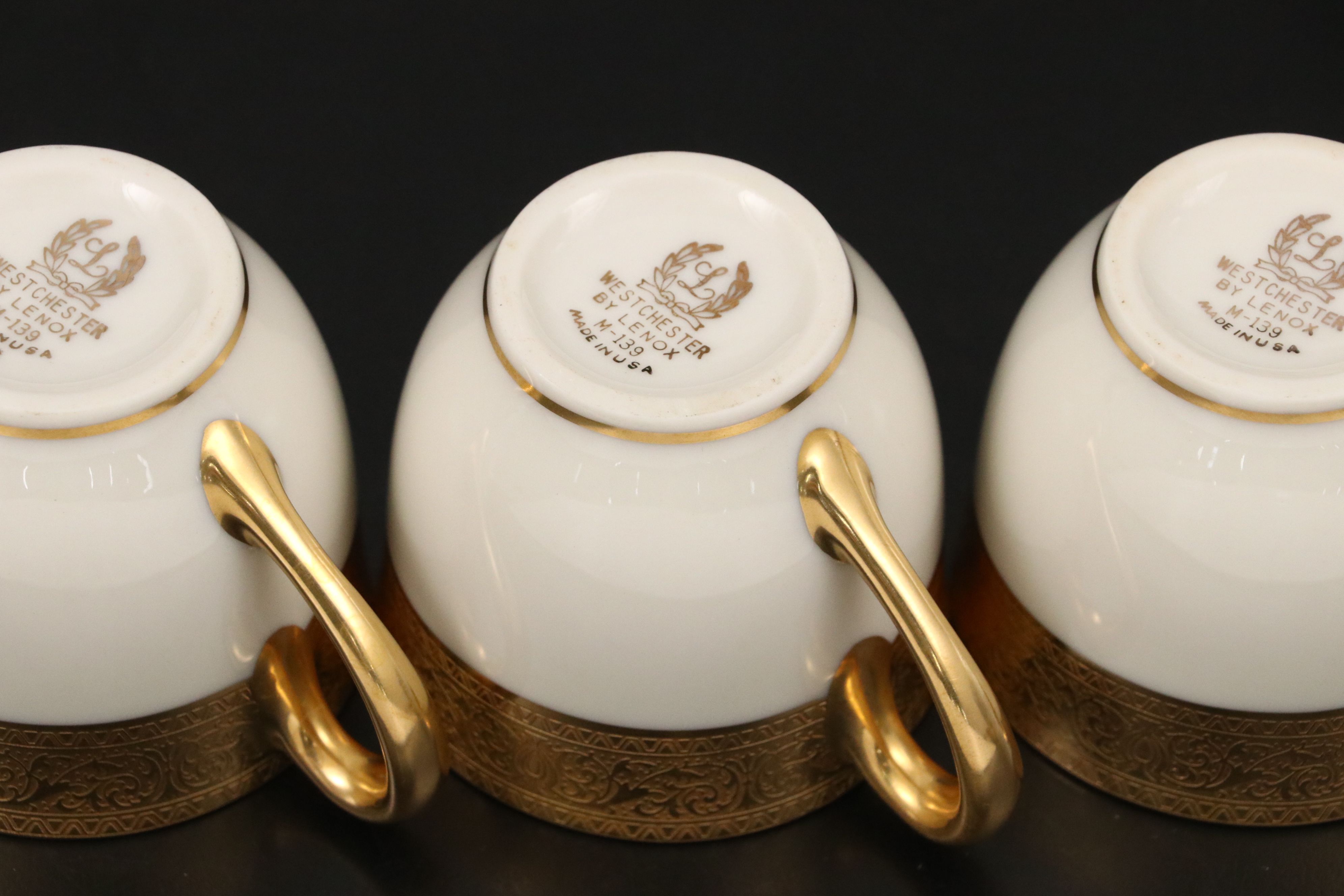 Lenox "Westchester" Porcelain Dinnerware with Other Gold Gilt Glass Tableware