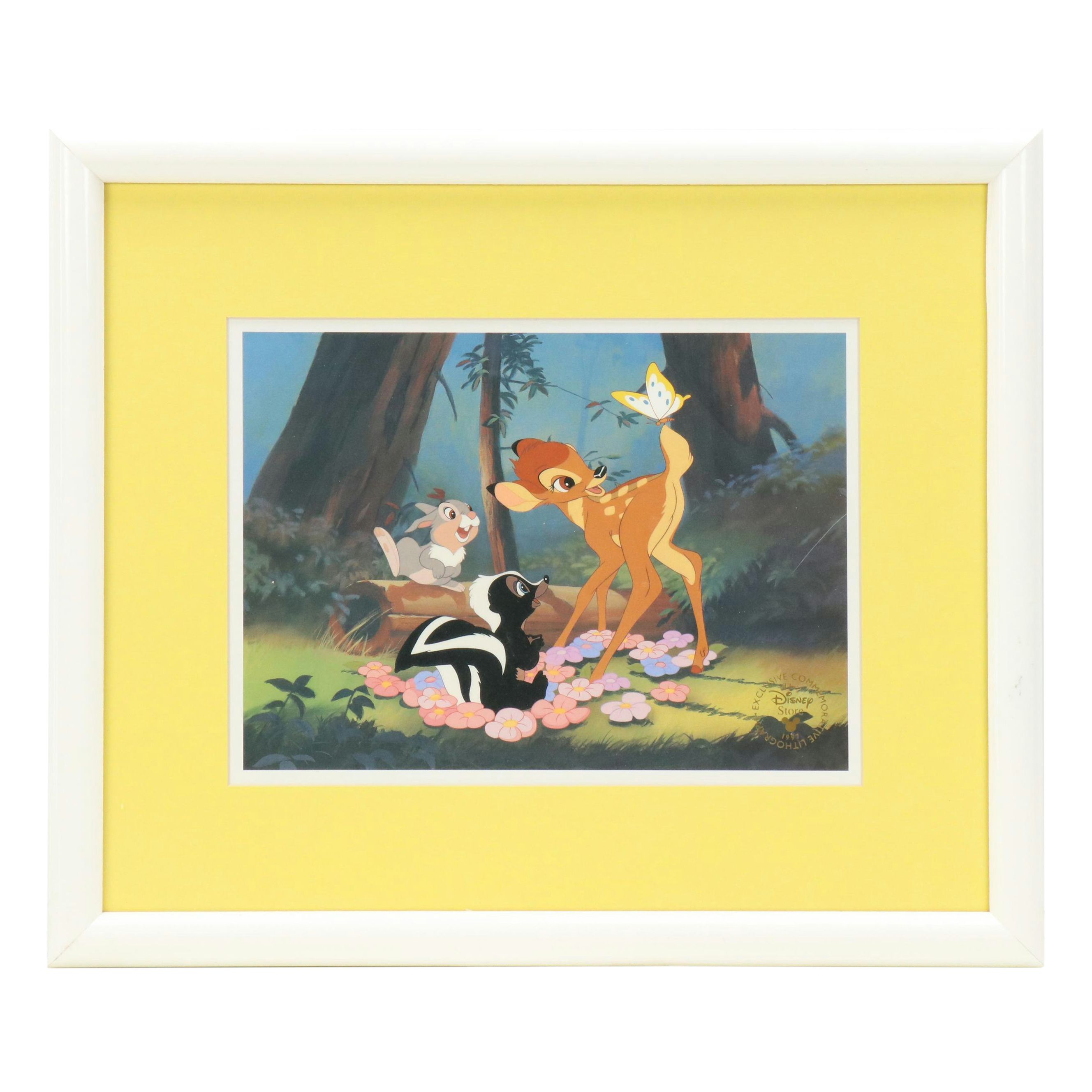The Disney Store Commemorative Offset Lithograph of "Bambi," 1997
