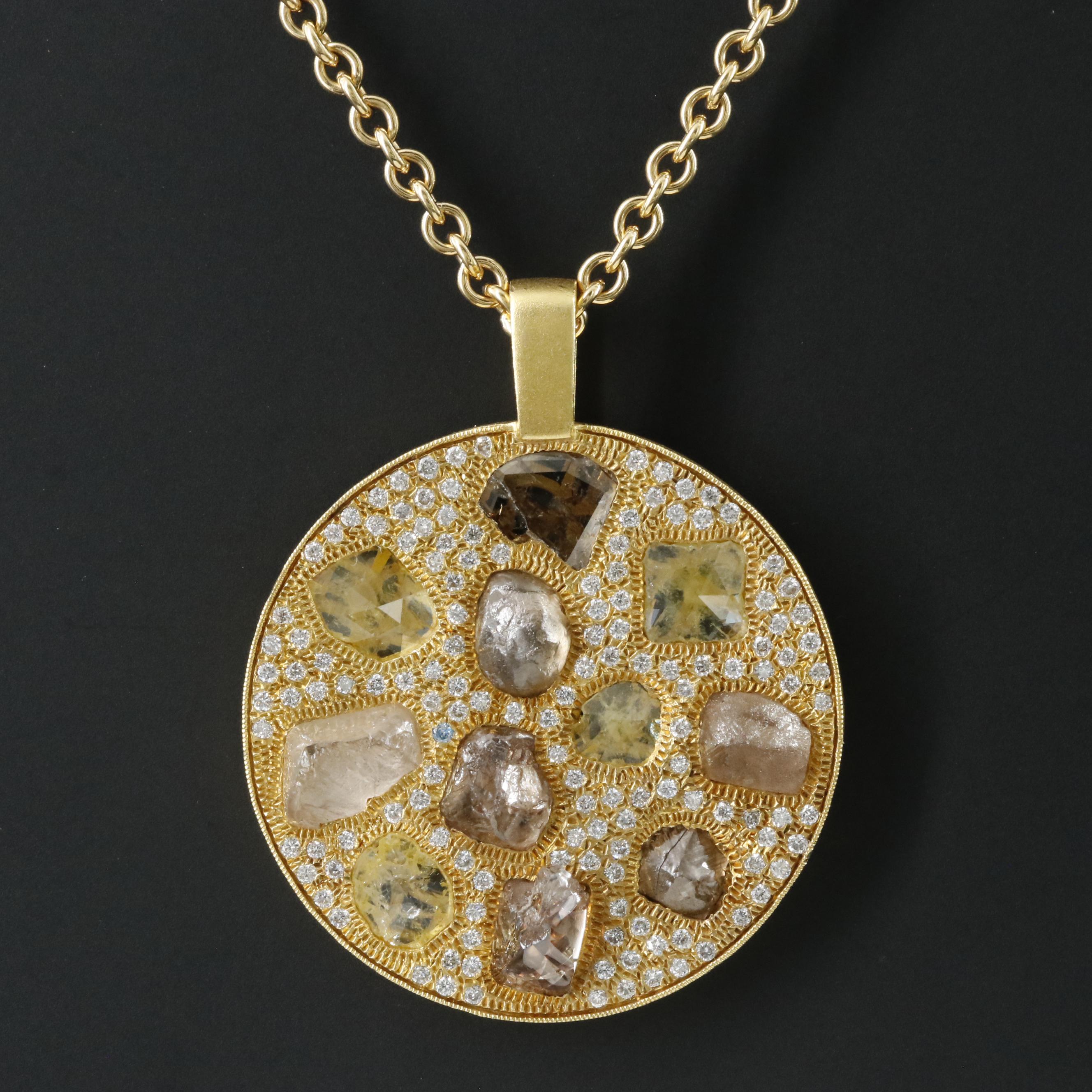 18K S&R Designs Diamond Pendant Necklace