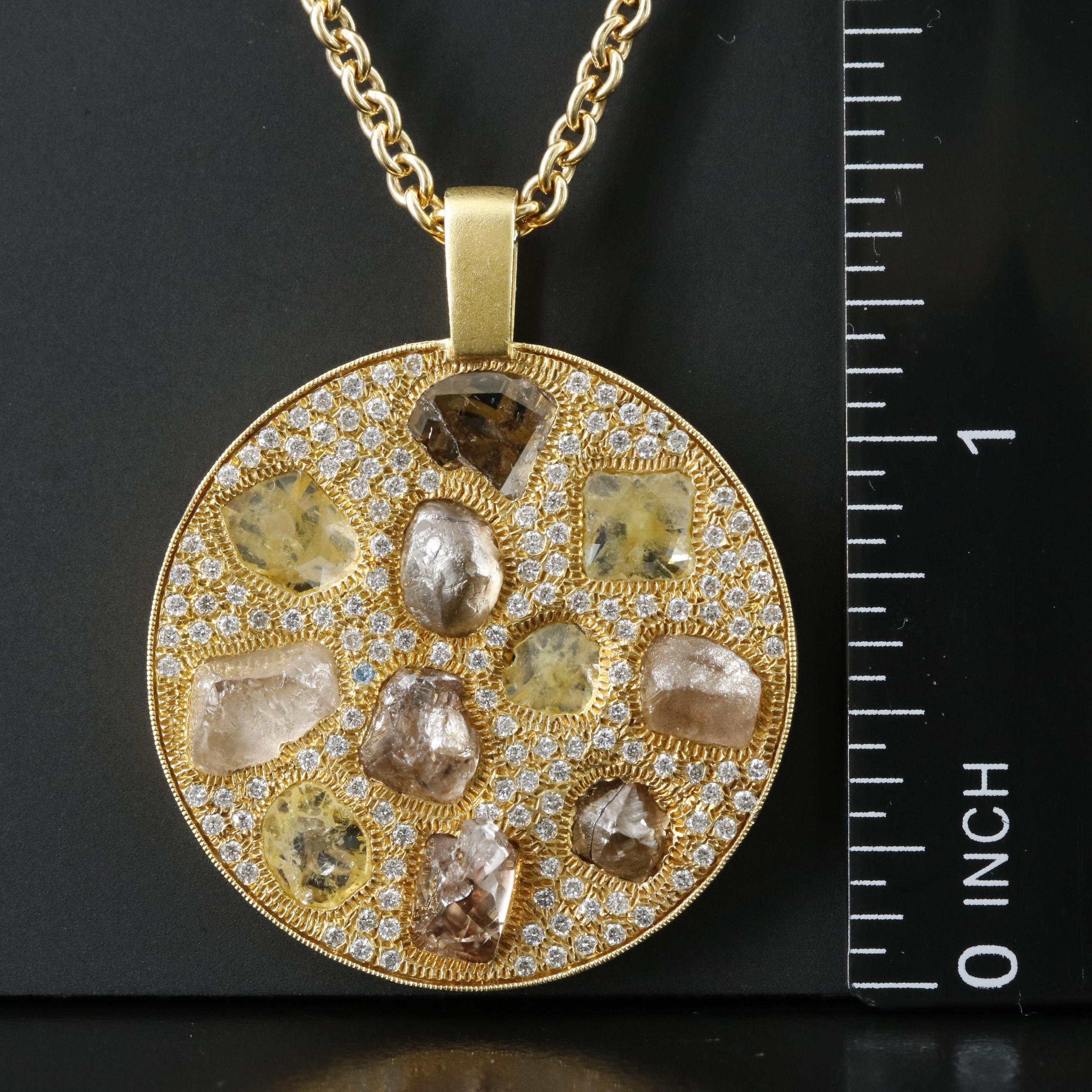 18K S&R Designs Diamond Pendant Necklace