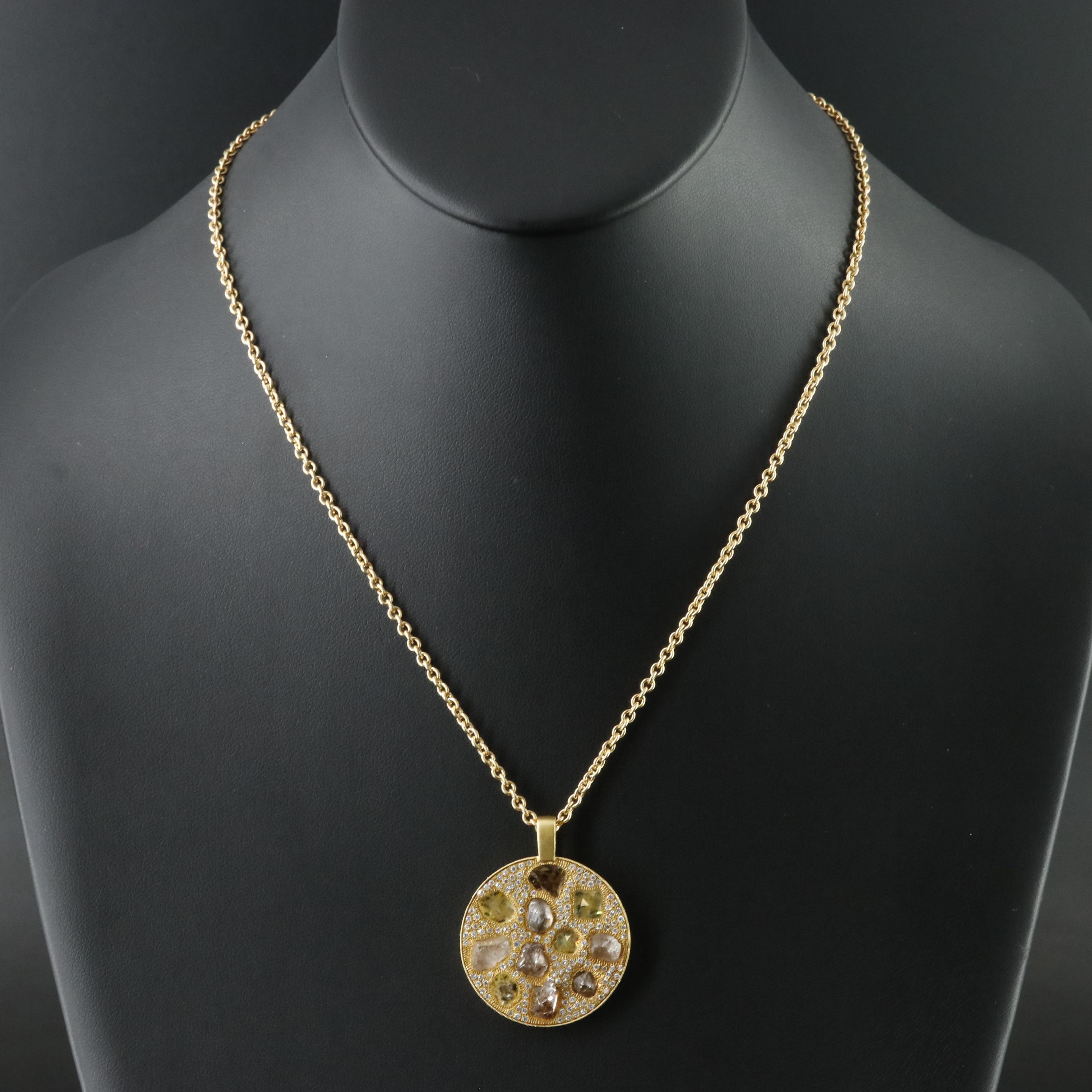 18K S&R Designs Diamond Pendant Necklace