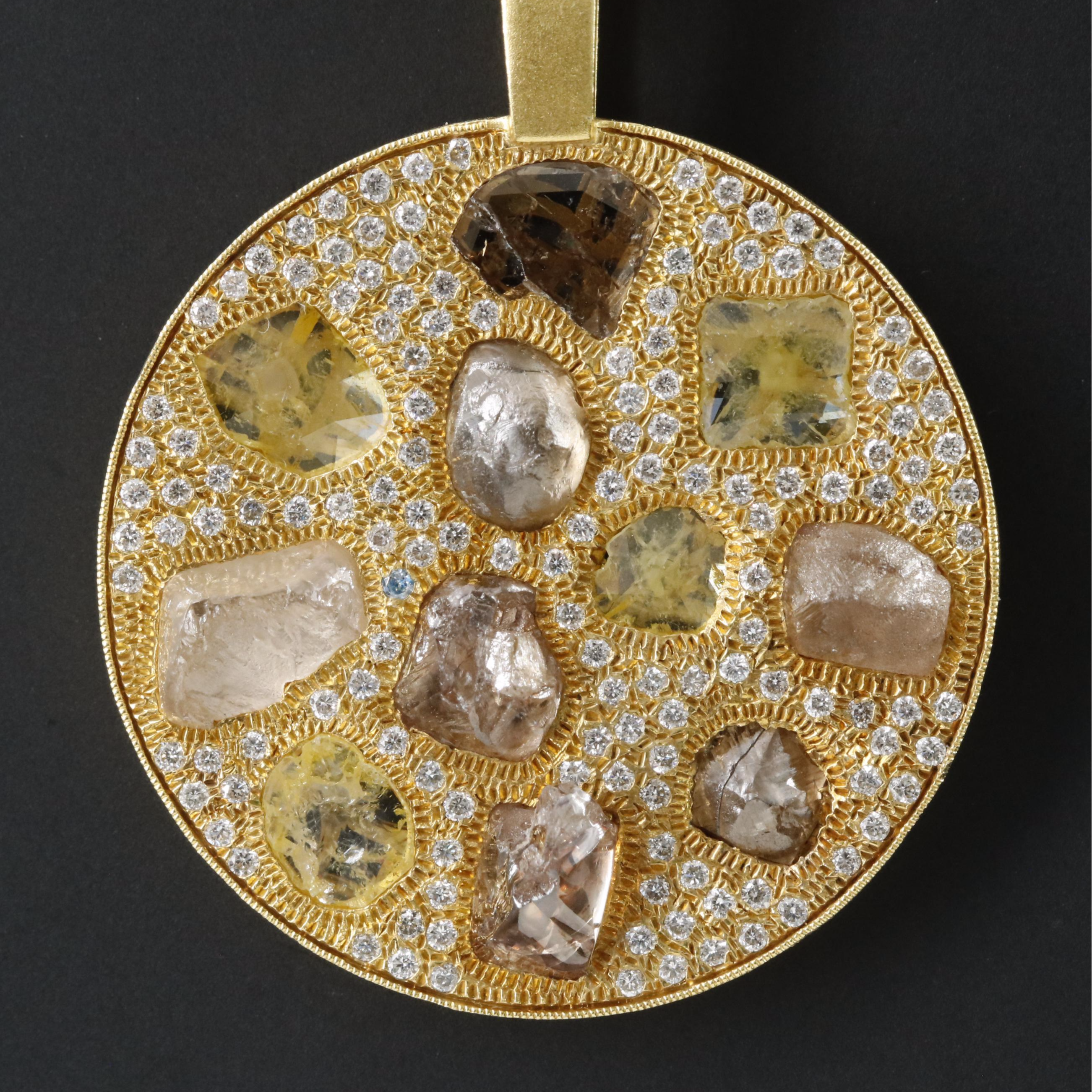 18K S&R Designs Diamond Pendant Necklace