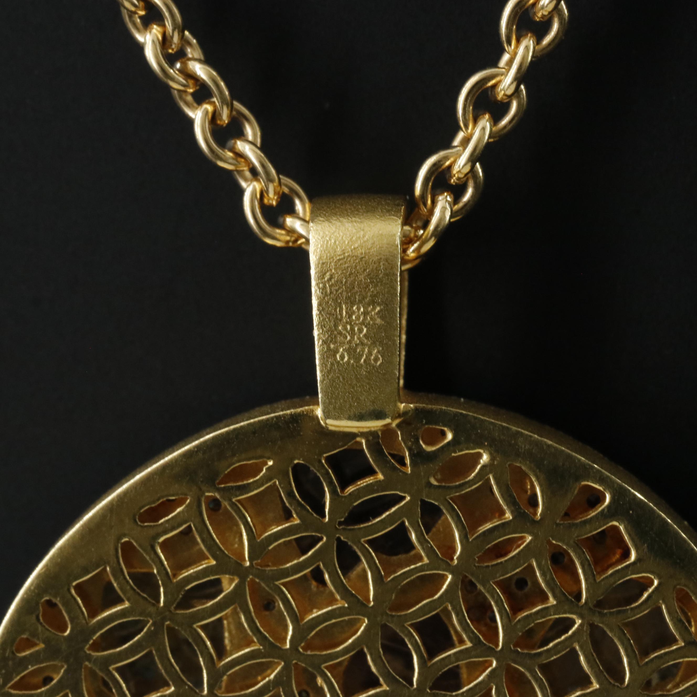 18K S&R Designs Diamond Pendant Necklace