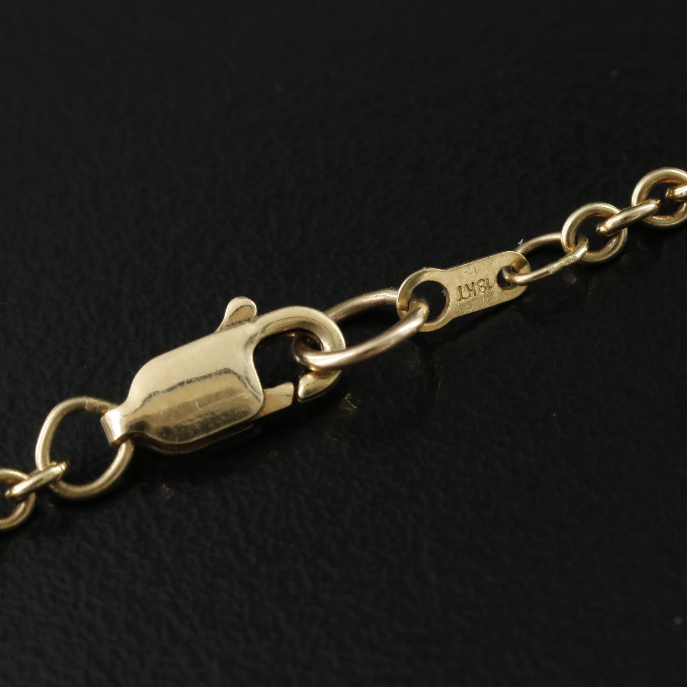 18K S&R Designs Diamond Pendant Necklace