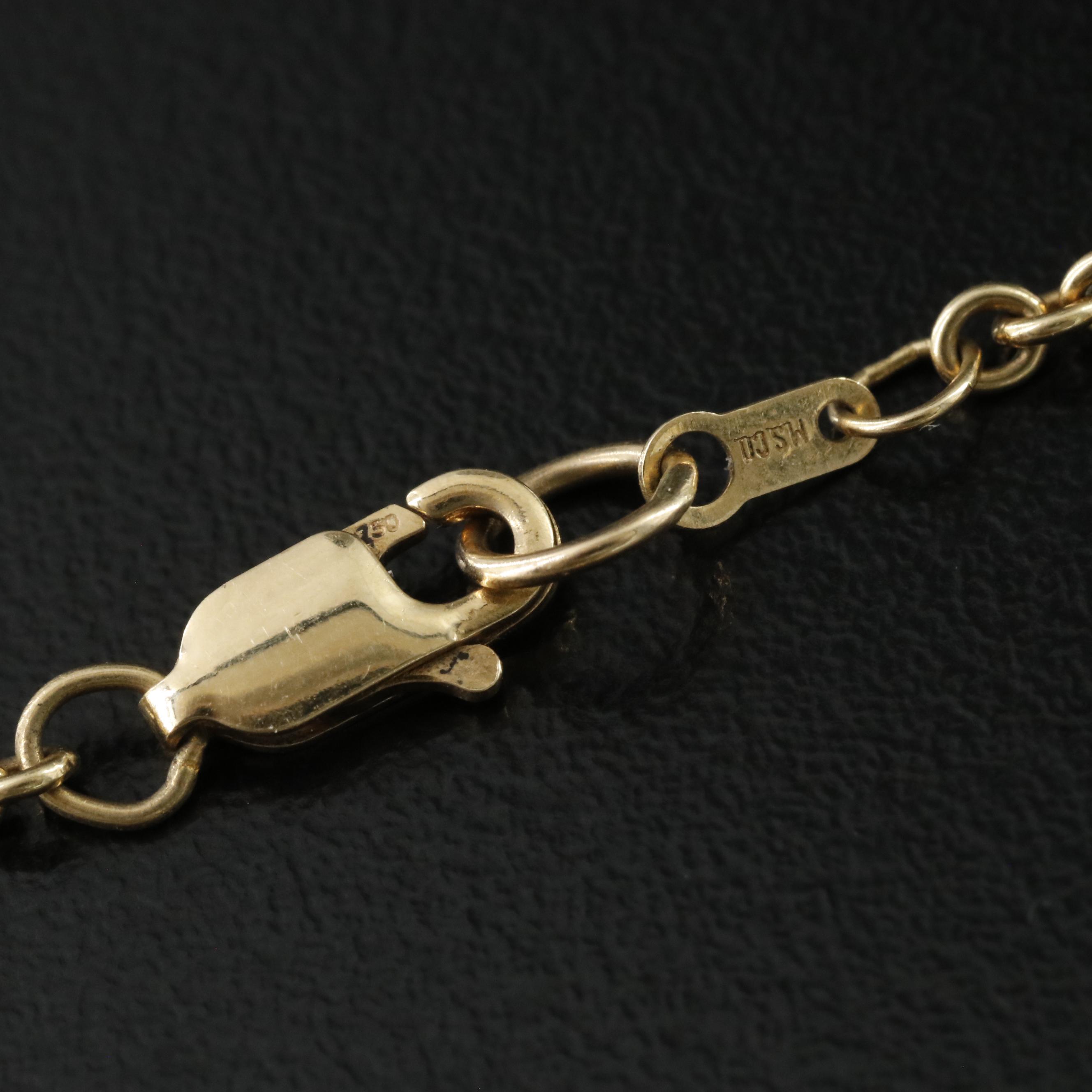 18K S&R Designs Diamond Pendant Necklace