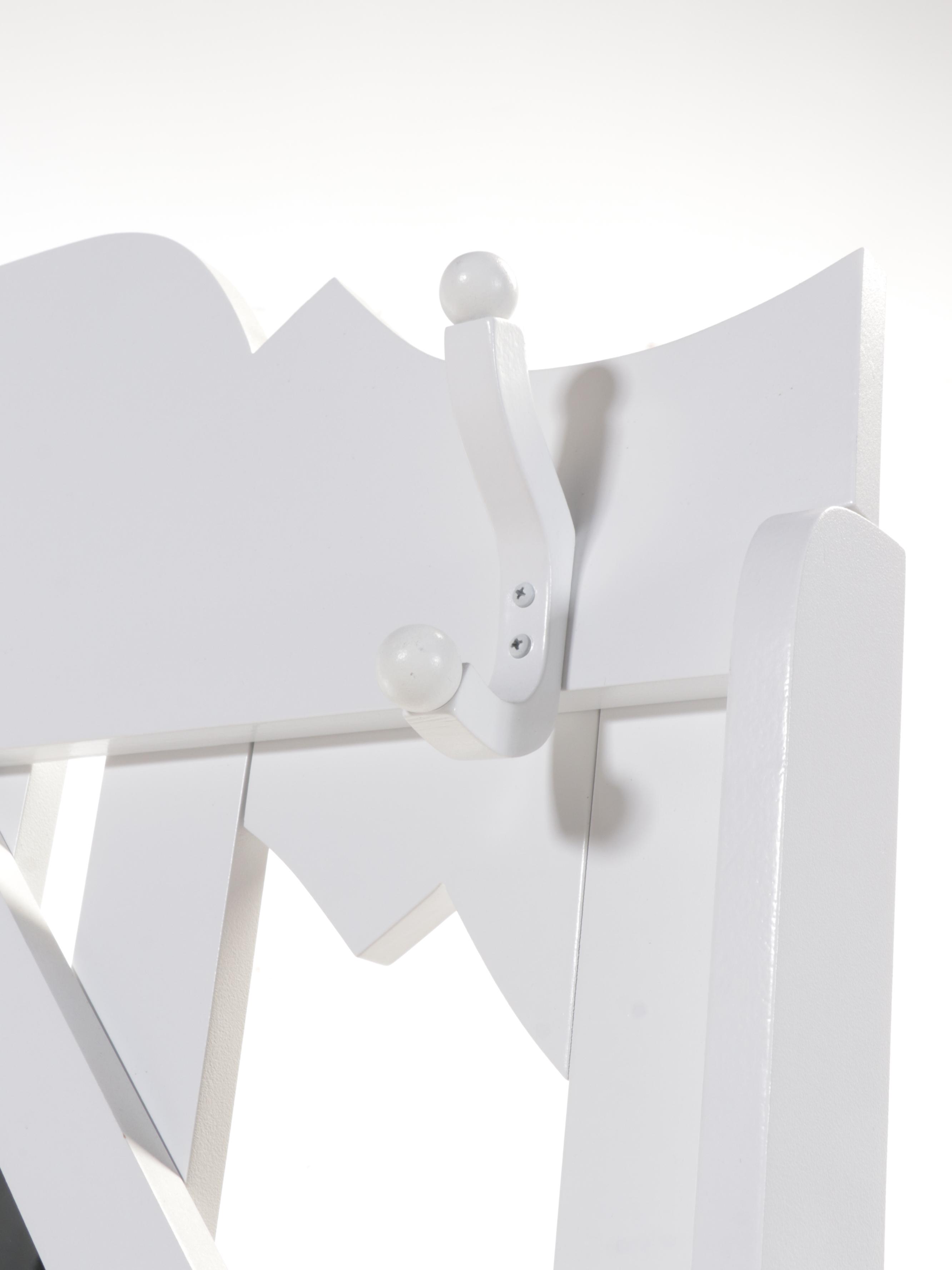 Traditional Style Painted White Hall Tree