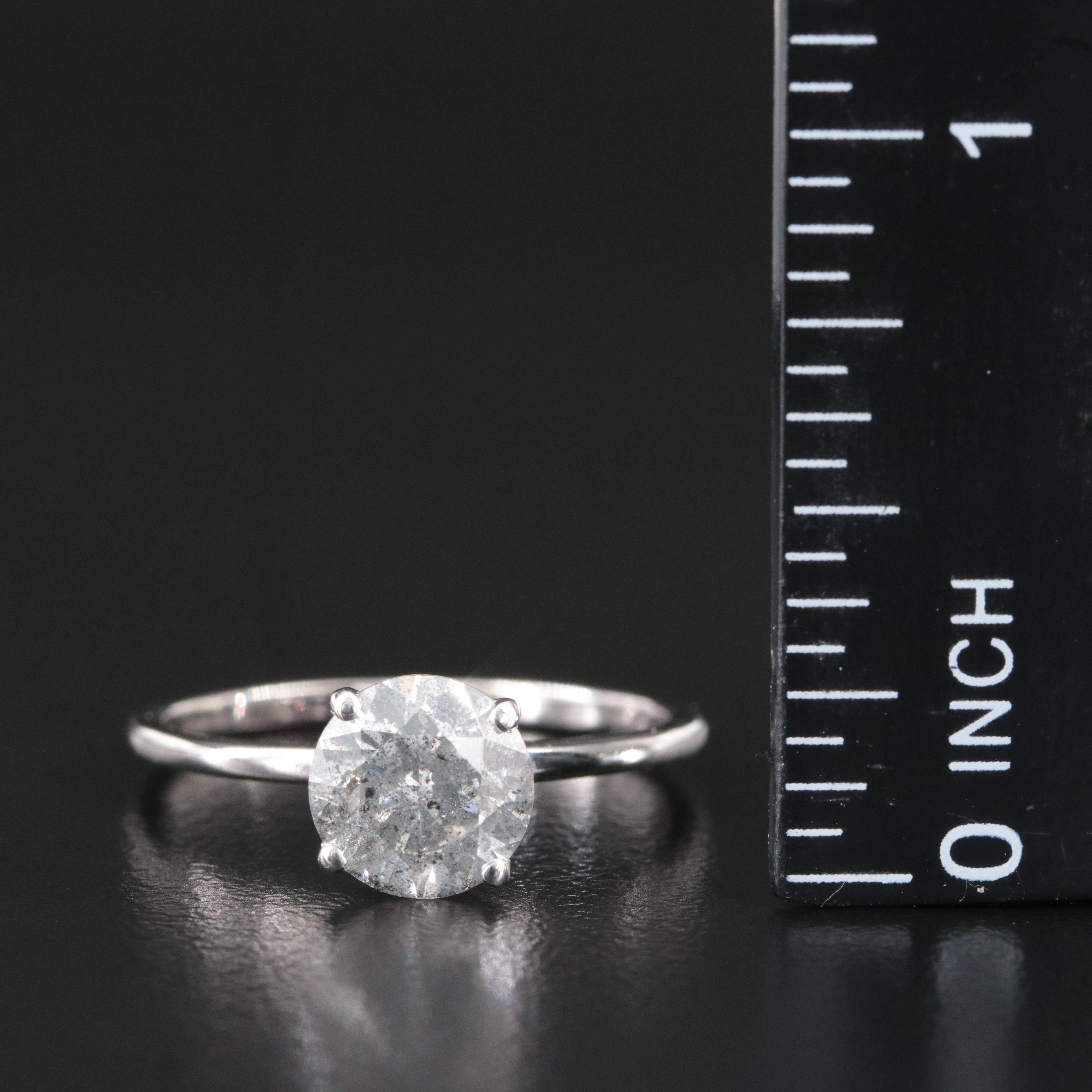 14K 1.74 CT Diamond Solitaire Ring with IGI Report