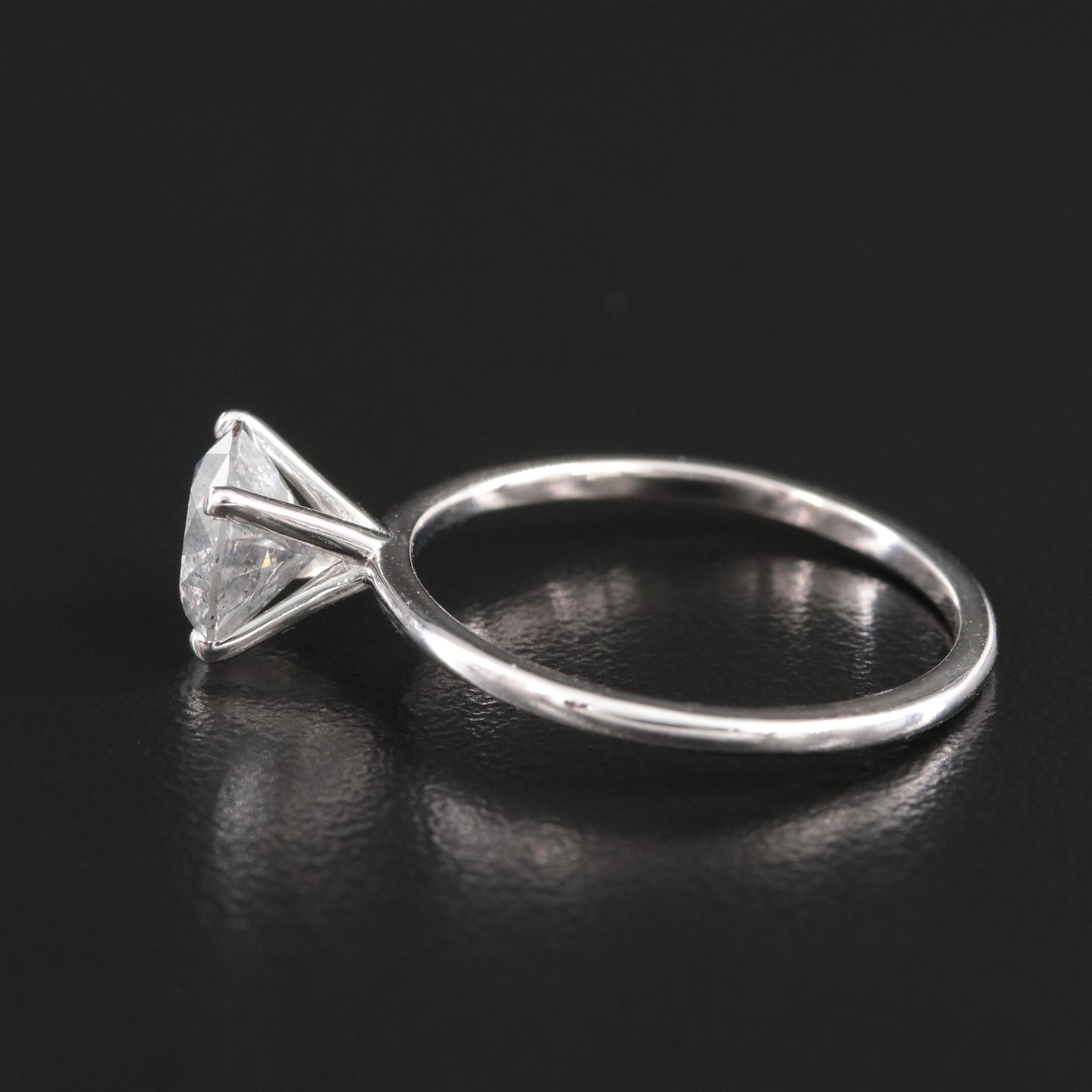 14K 1.74 CT Diamond Solitaire Ring with IGI Report