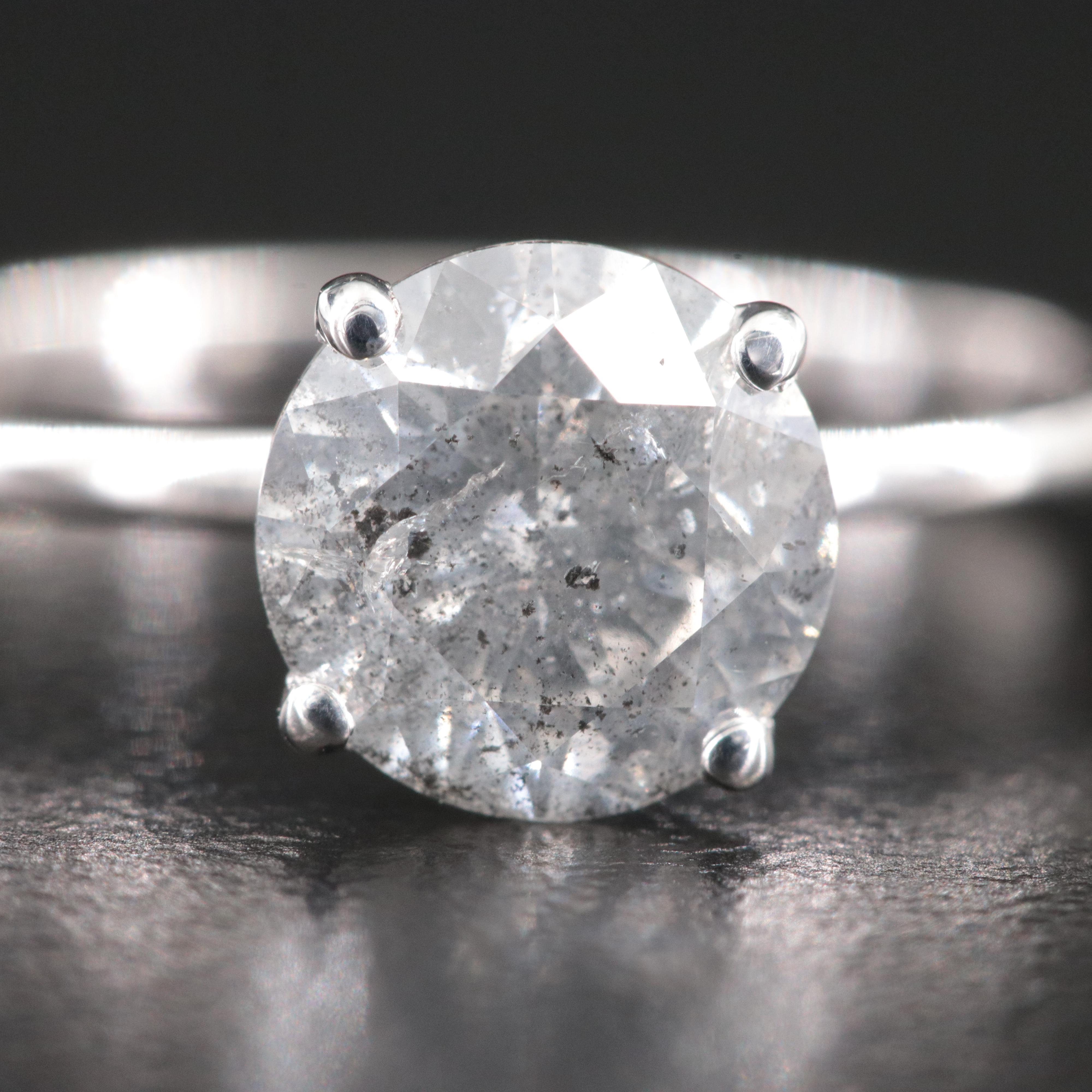 14K 1.74 CT Diamond Solitaire Ring with IGI Report