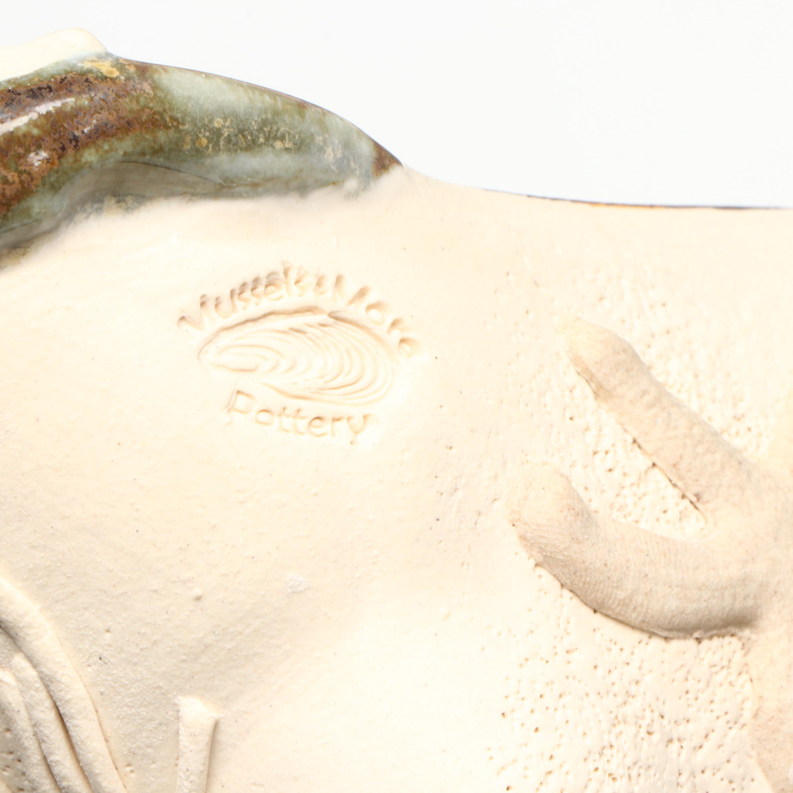 Homer Laughlin "Fiesta" Shell Plates with Oyster Serving Dish and Turtle Dip Set