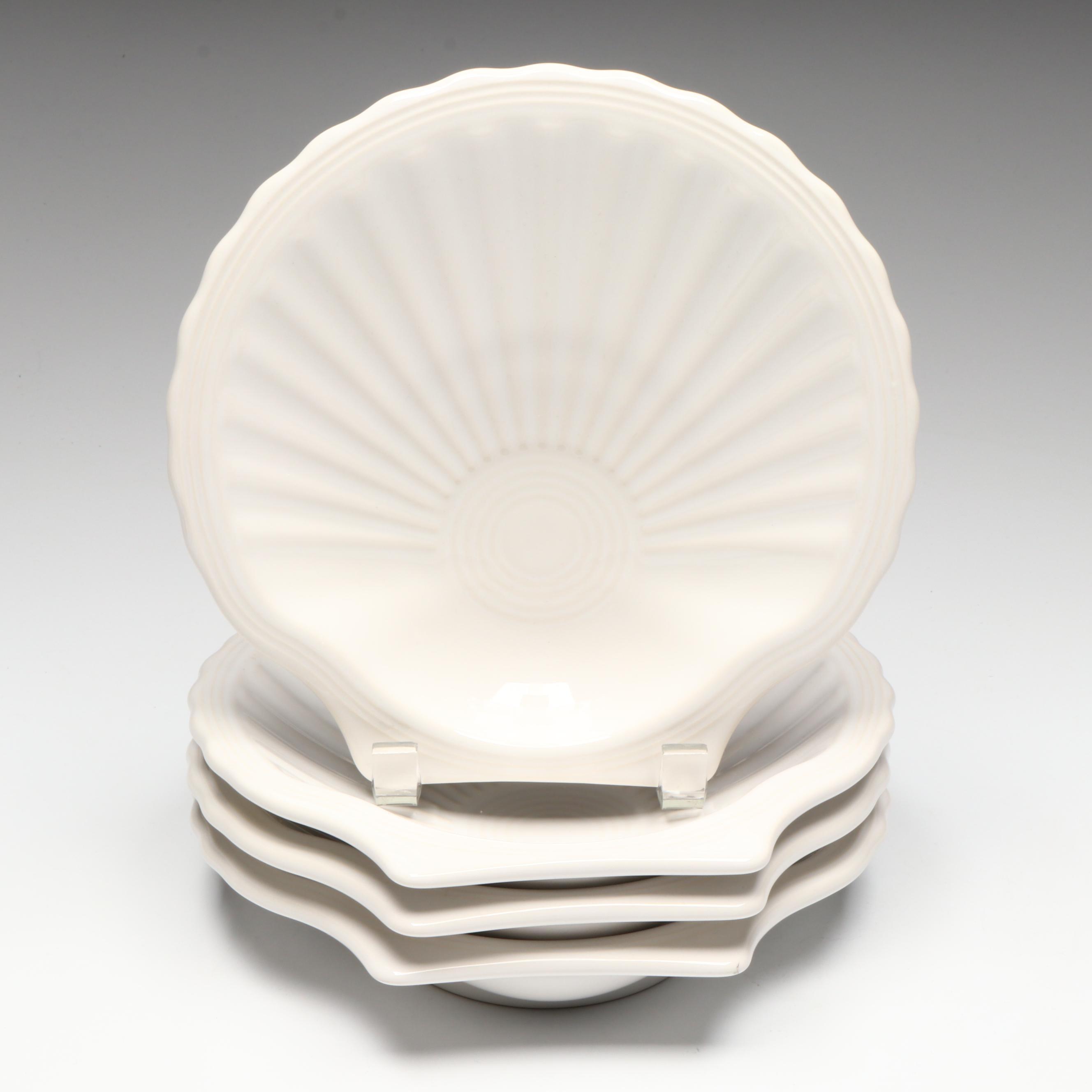 Homer Laughlin "Fiesta" Shell Plates with Oyster Serving Dish and Turtle Dip Set