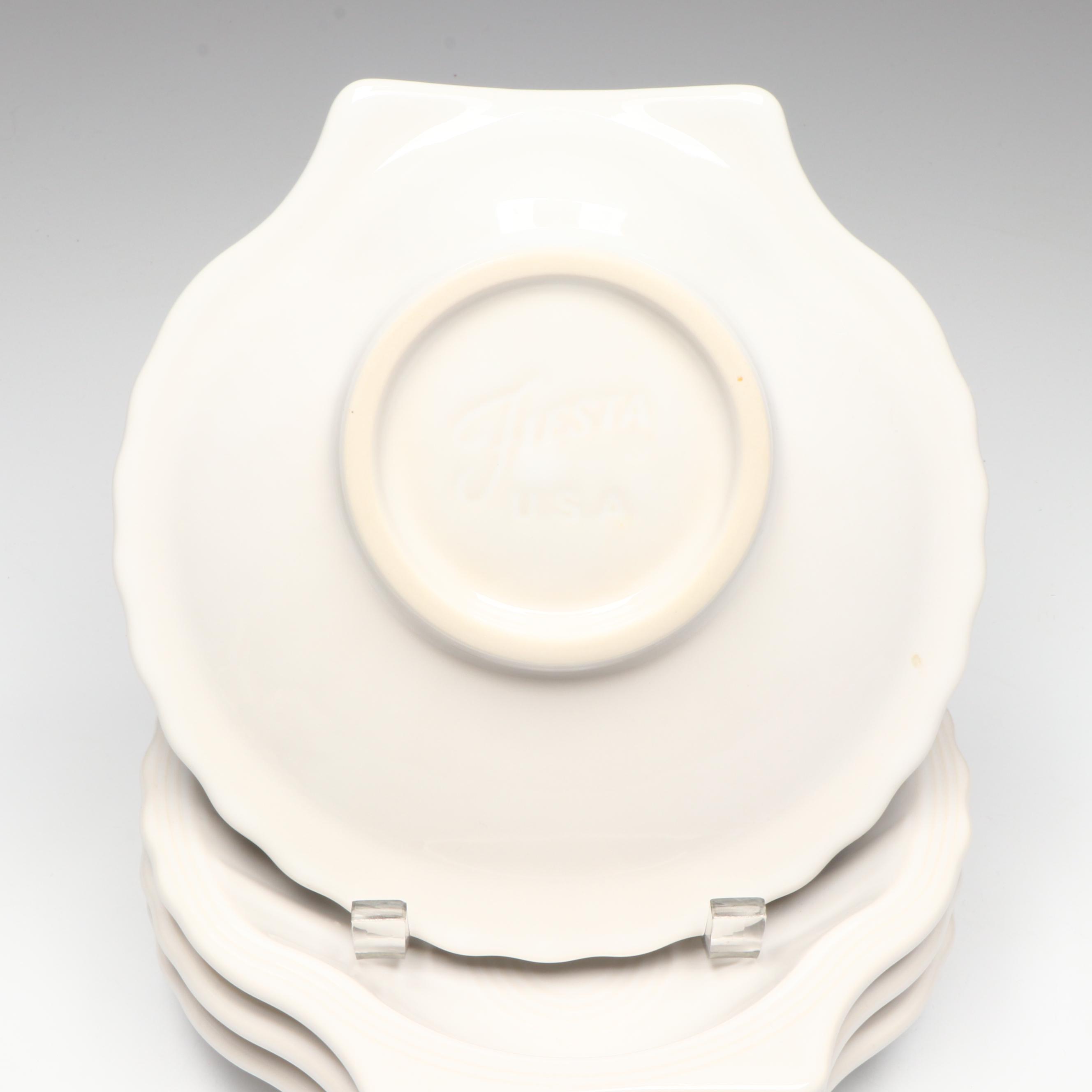 Homer Laughlin "Fiesta" Shell Plates with Oyster Serving Dish and Turtle Dip Set