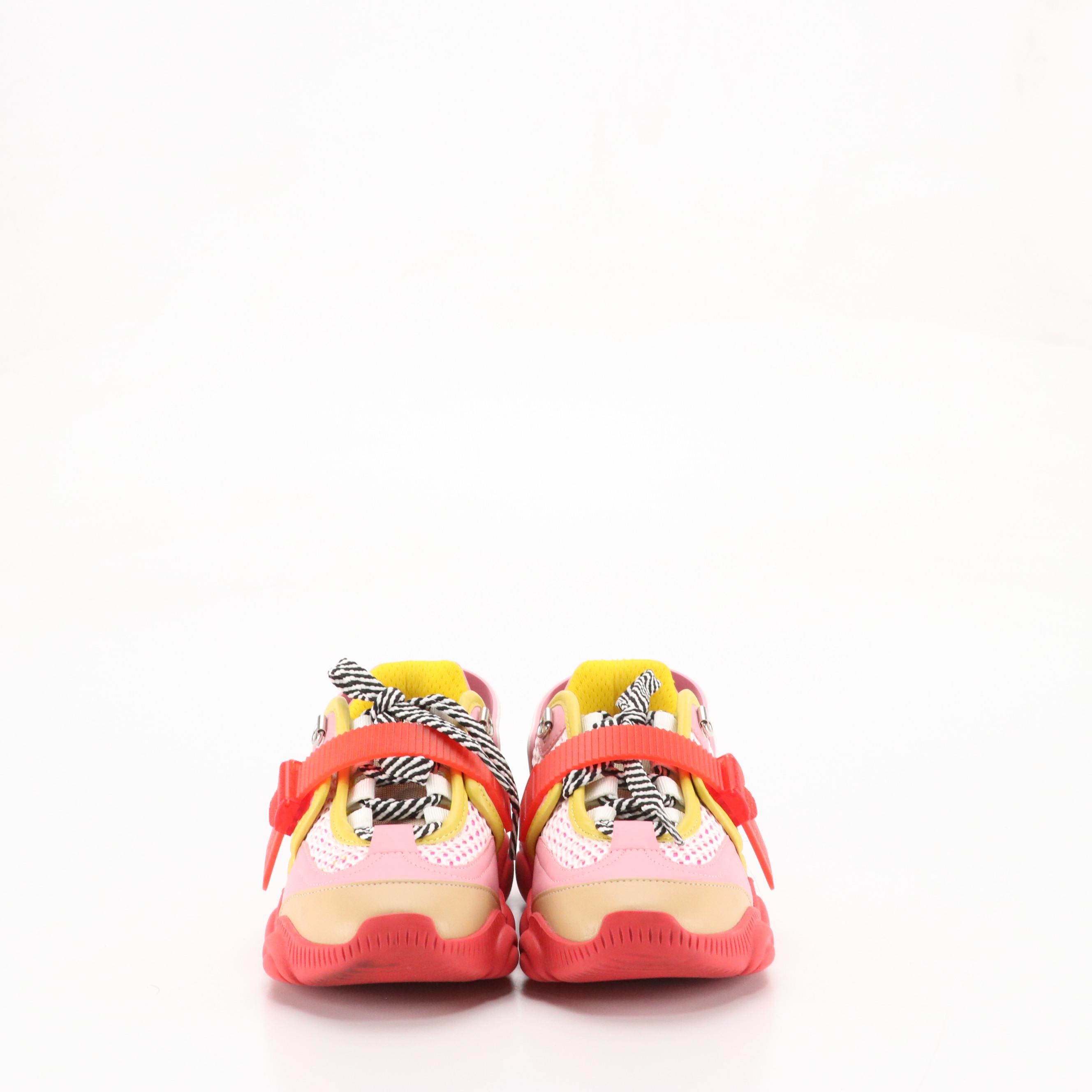 Moschino Couture "Fluo" Multicolor Roller-Skate Style Sneakers