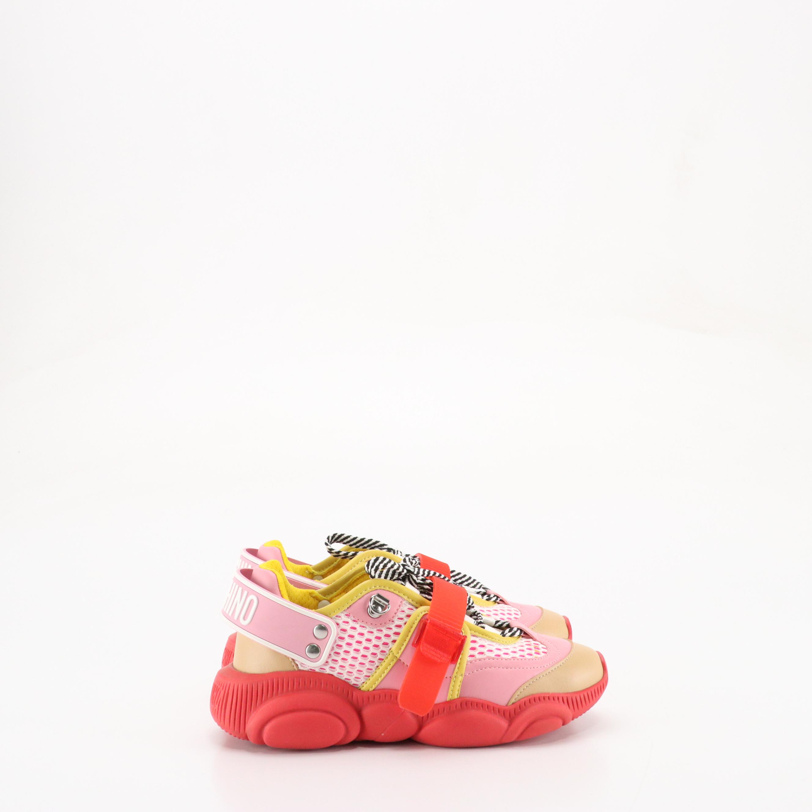 Moschino Couture "Fluo" Multicolor Roller-Skate Style Sneakers
