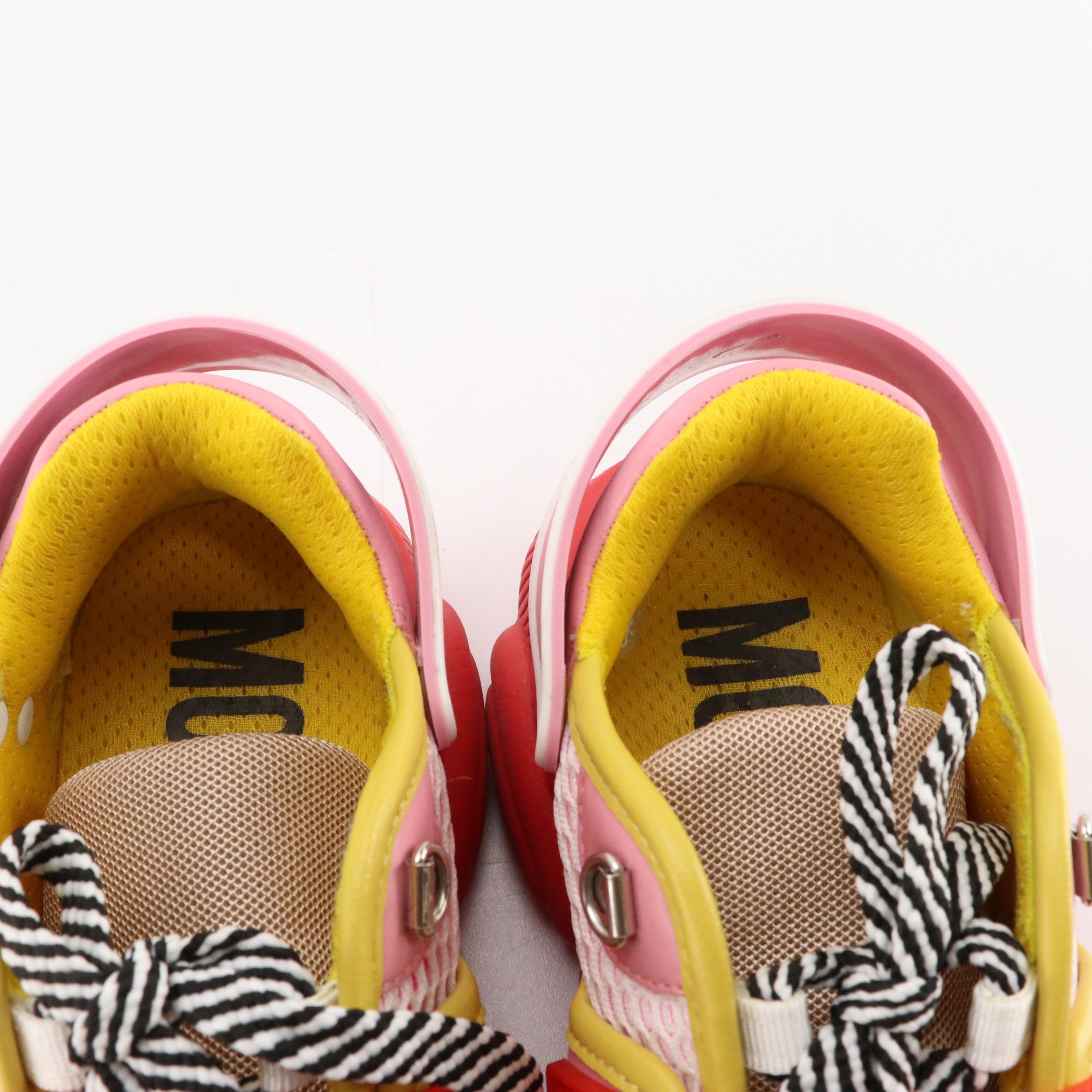 Moschino Couture "Fluo" Multicolor Roller-Skate Style Sneakers