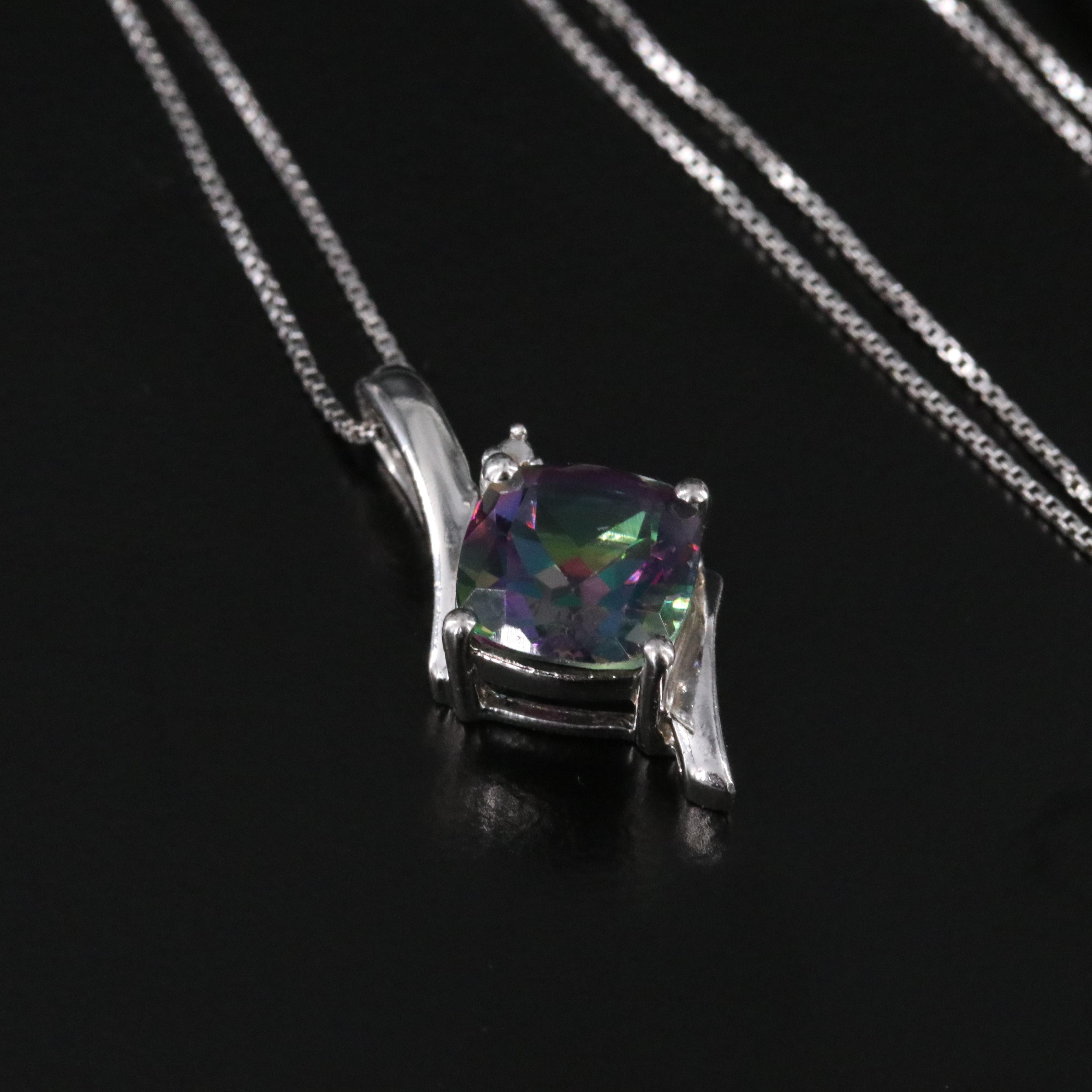 Sterling Topaz Necklace, Ring and Earrings