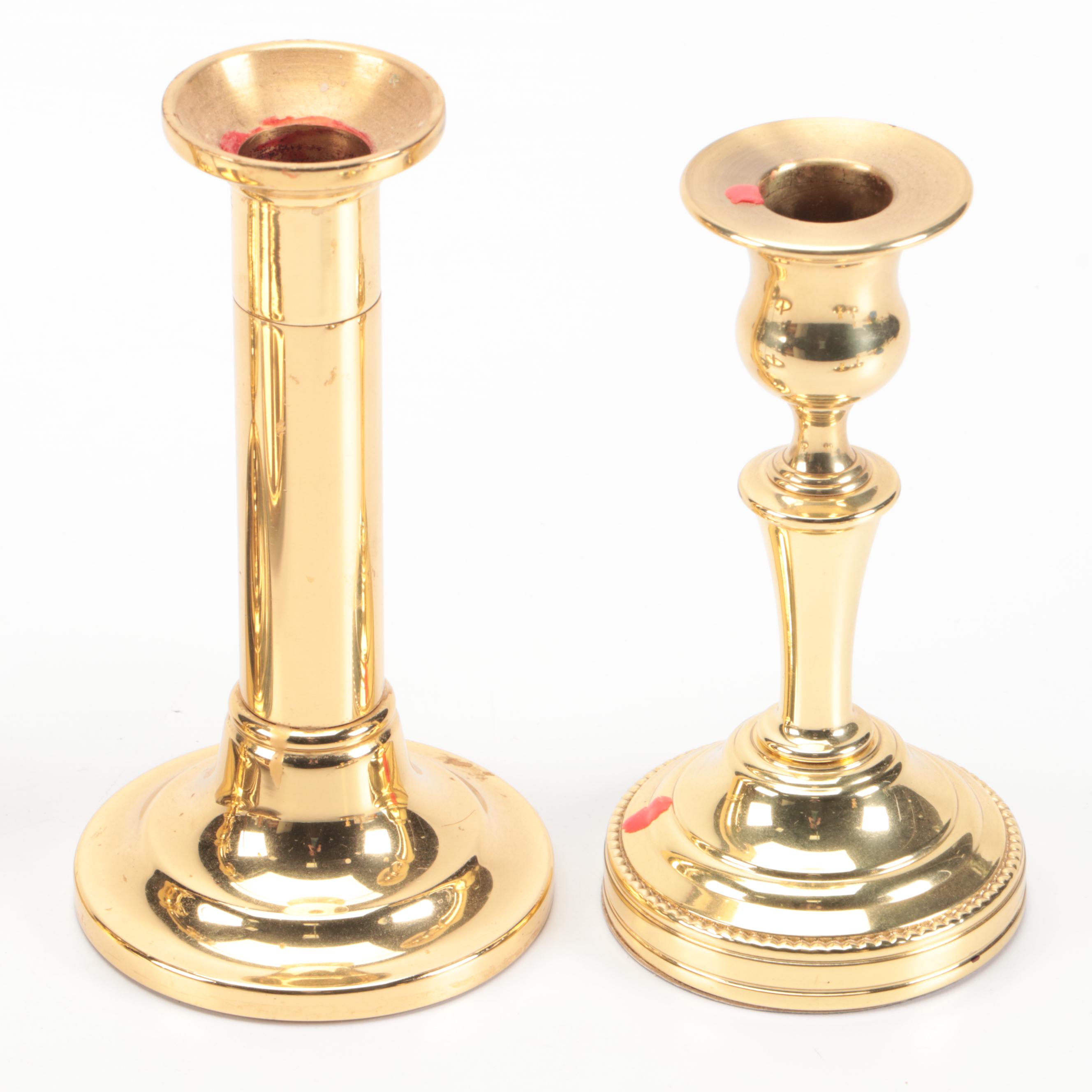 Baldwin and Other Brass Candle Holders and Wall Sconce