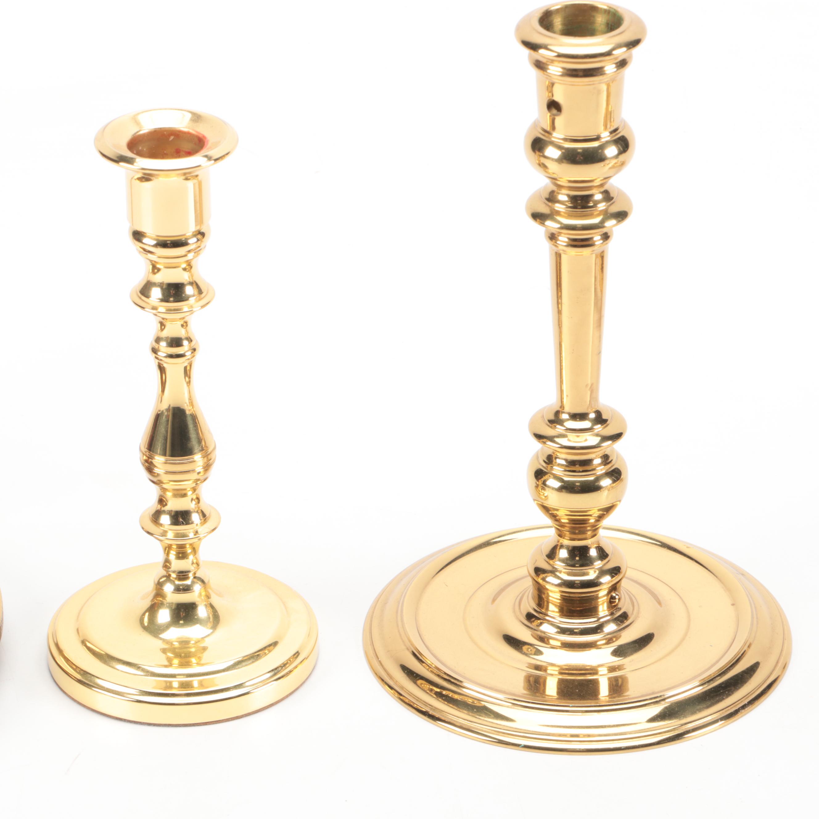 Baldwin and Other Brass Candle Holders and Wall Sconce