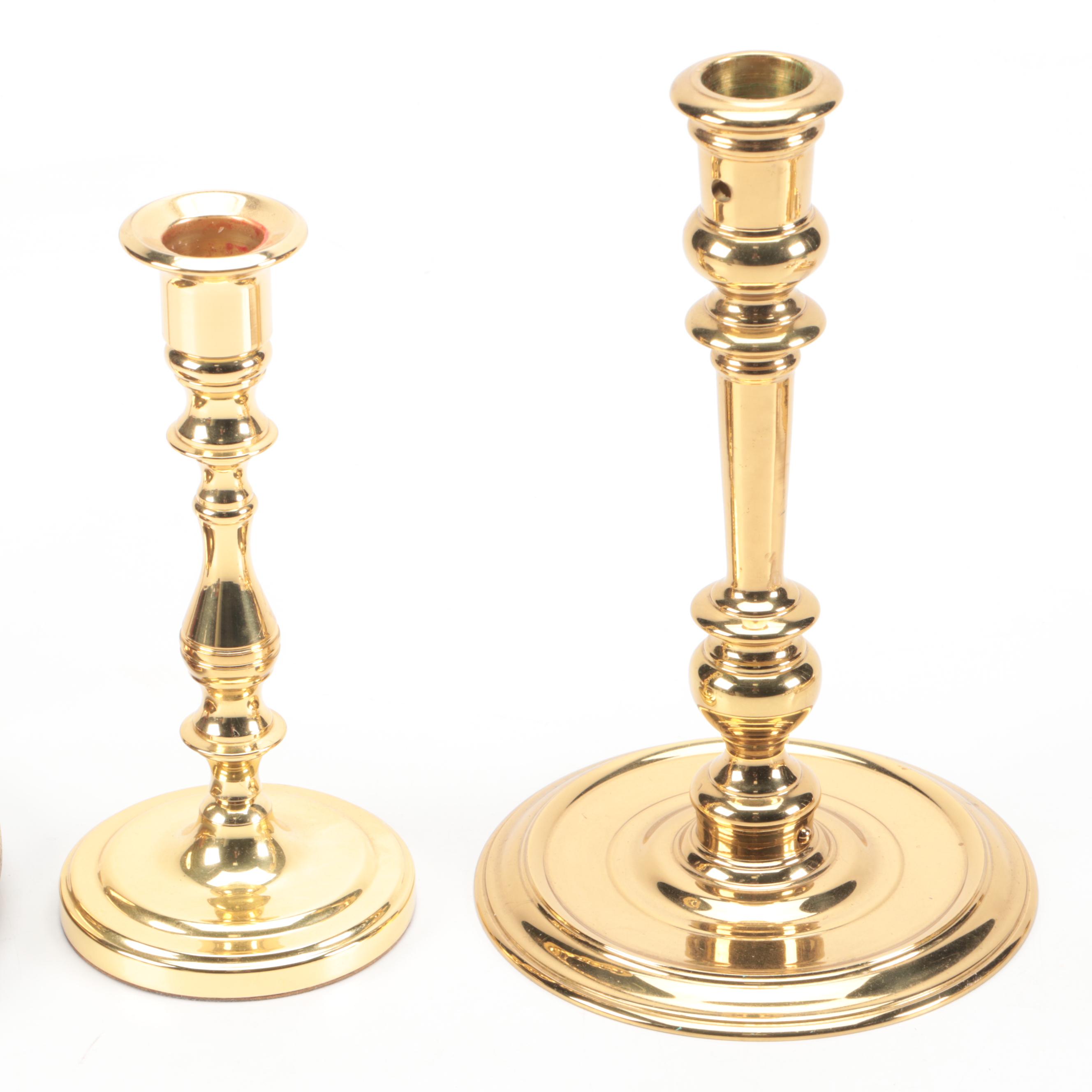 Baldwin and Other Brass Candle Holders and Wall Sconce