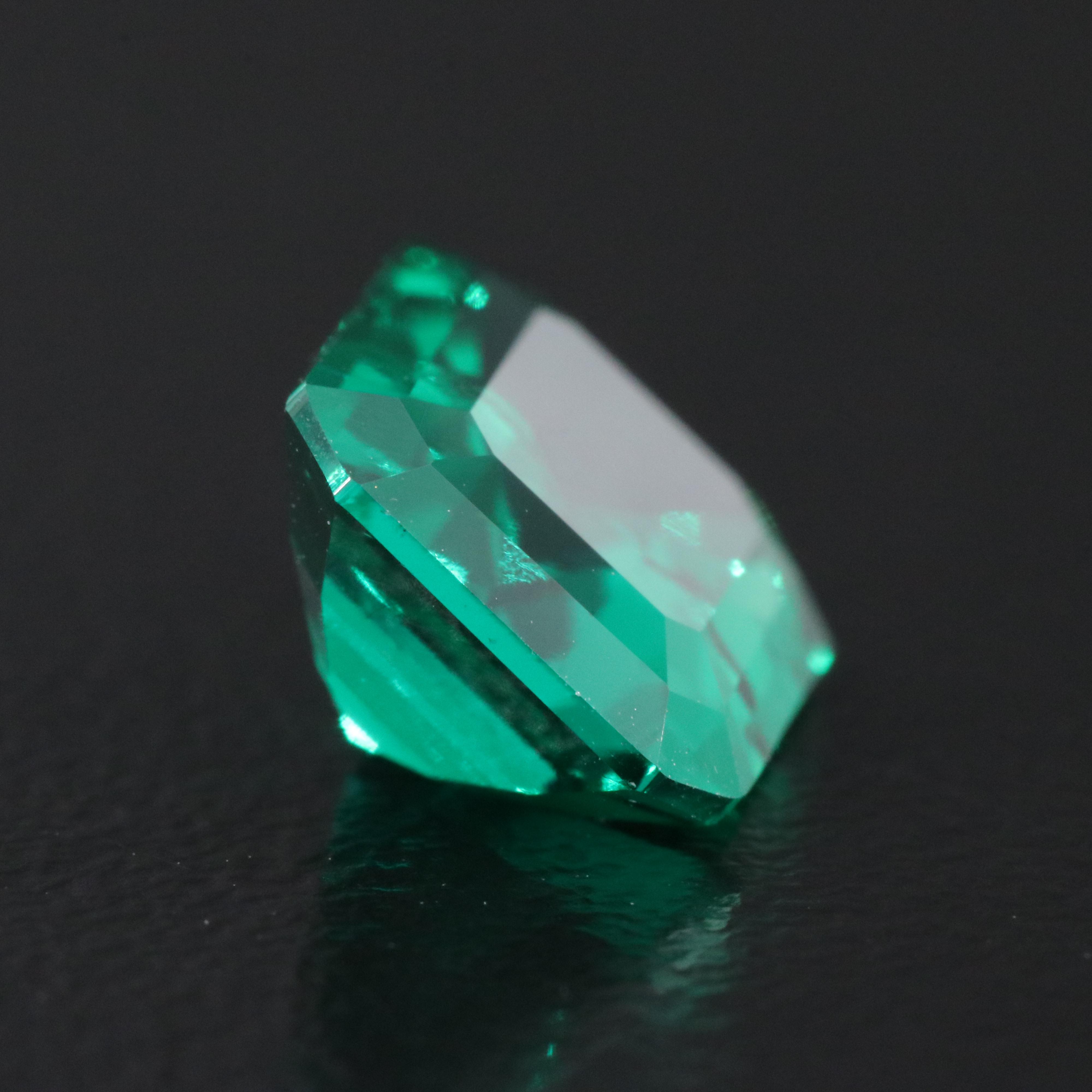 Loose 2.68 CT Lab Grown Emerald