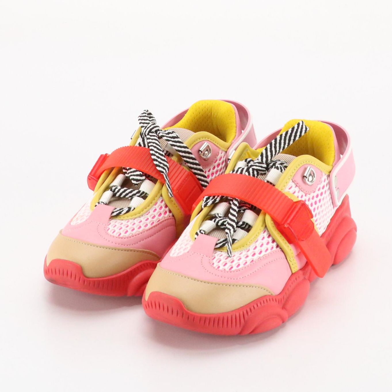 Moschino Couture "Fluo" Multicolor Roller-Skate Style Sneakers