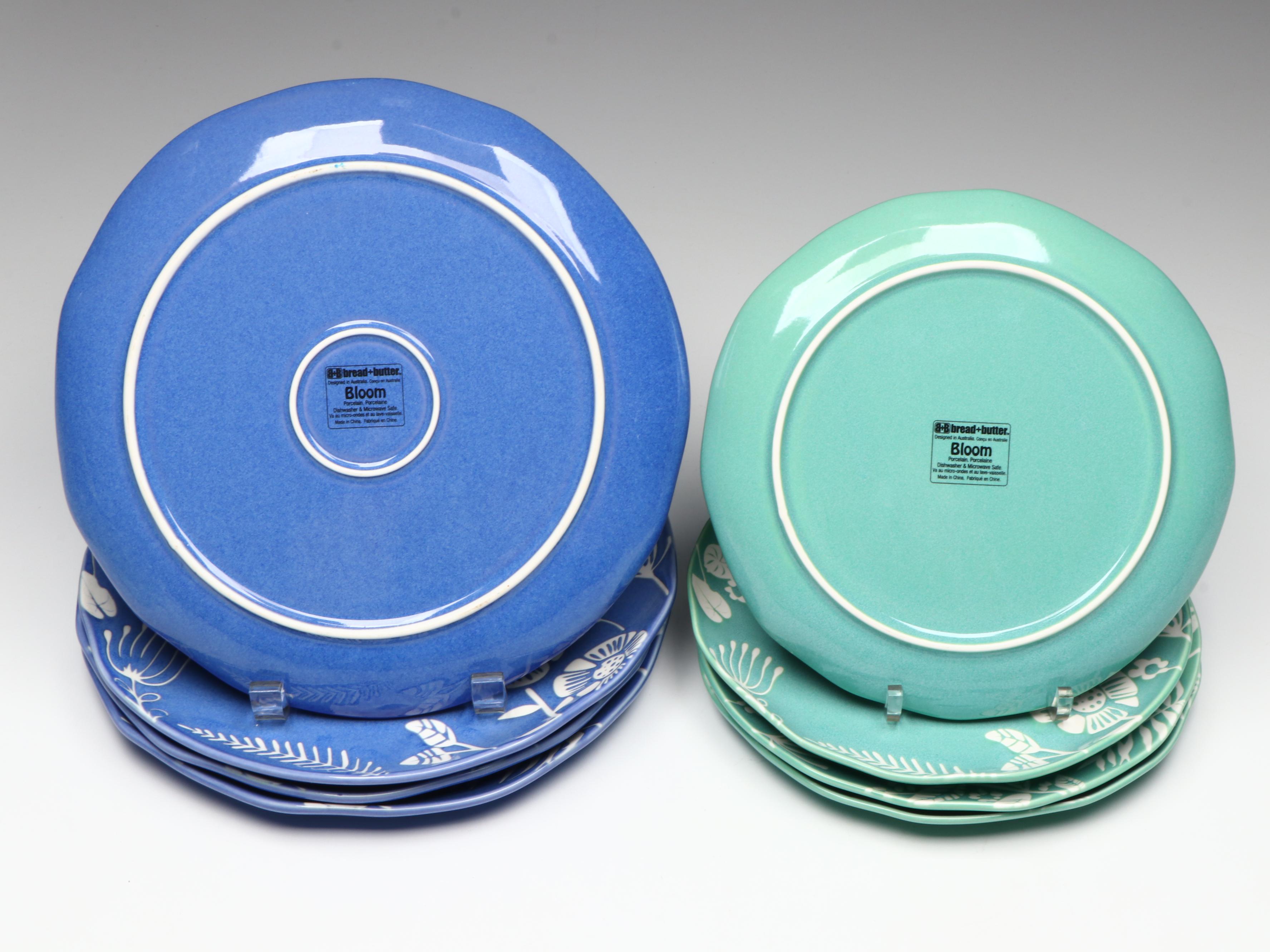 B+B Australian "Bloom" Dinnerware with Acrylic Drinking Glasses