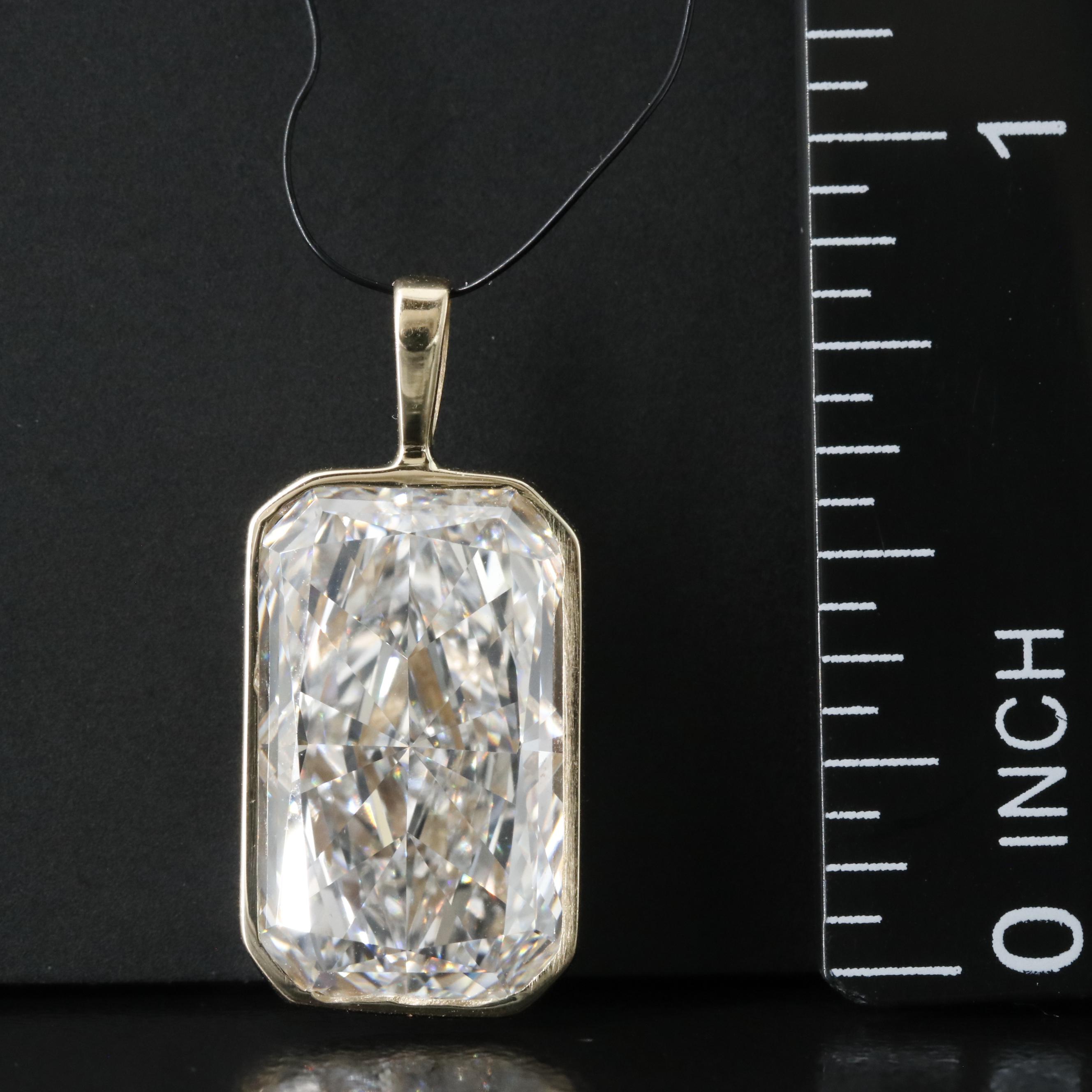 14K 7.99 CT Lab Grown Diamond Pendant with an IGI Report