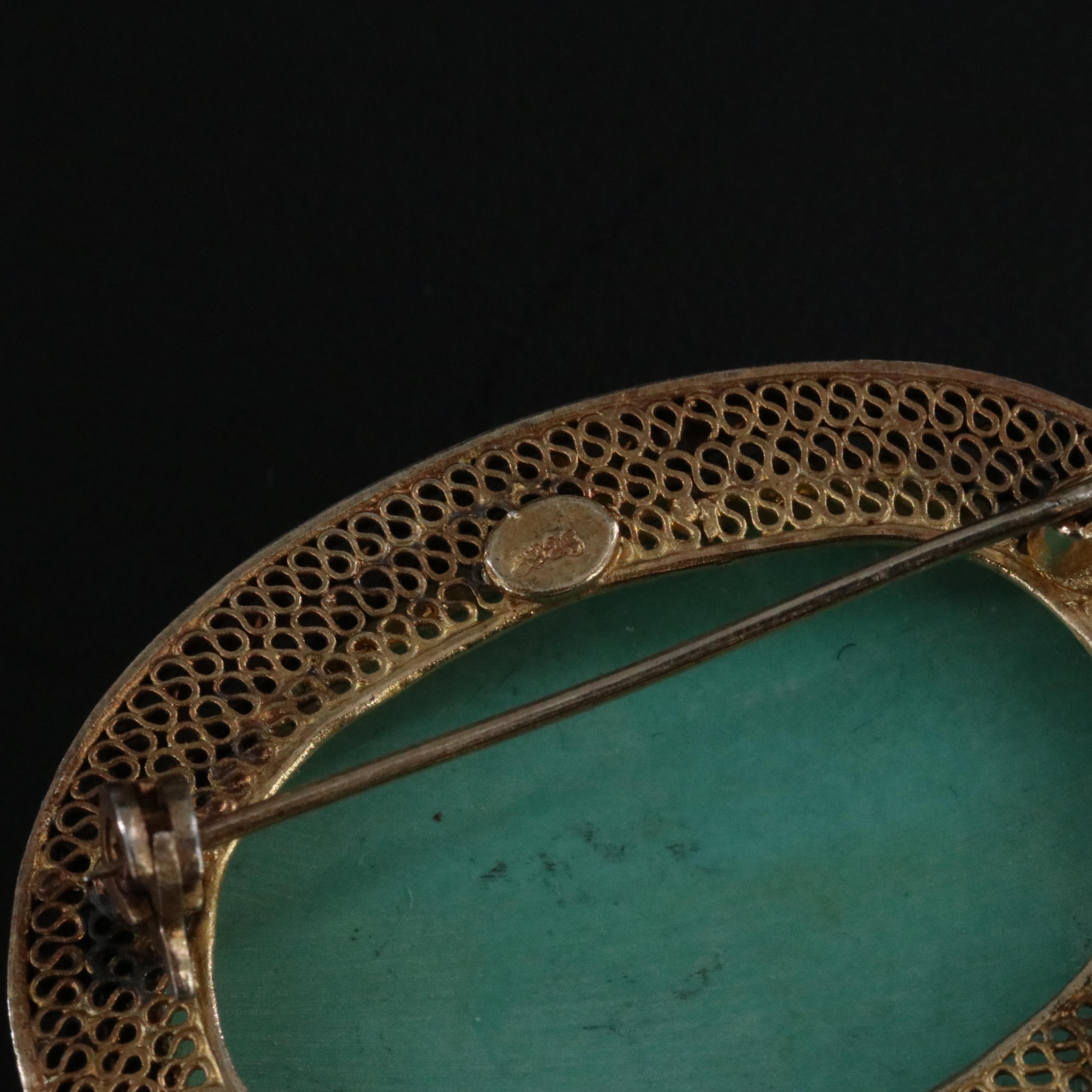 Chinese Export Pin, Sterling, and Turquoise Featured in Jewelry Collection