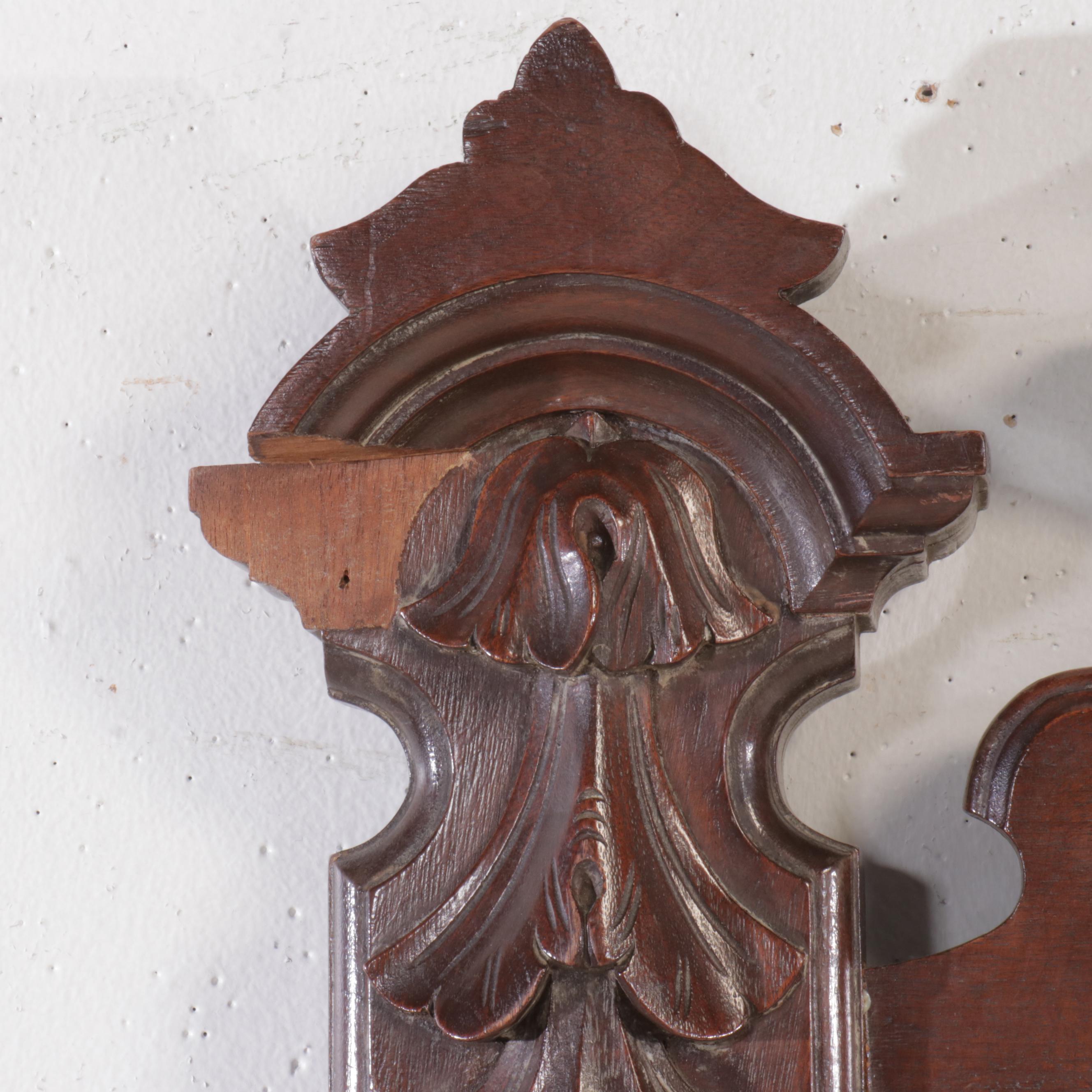 Rococo Revival Walnut Queen Size Headboard, Late 19th/Early 20th Century