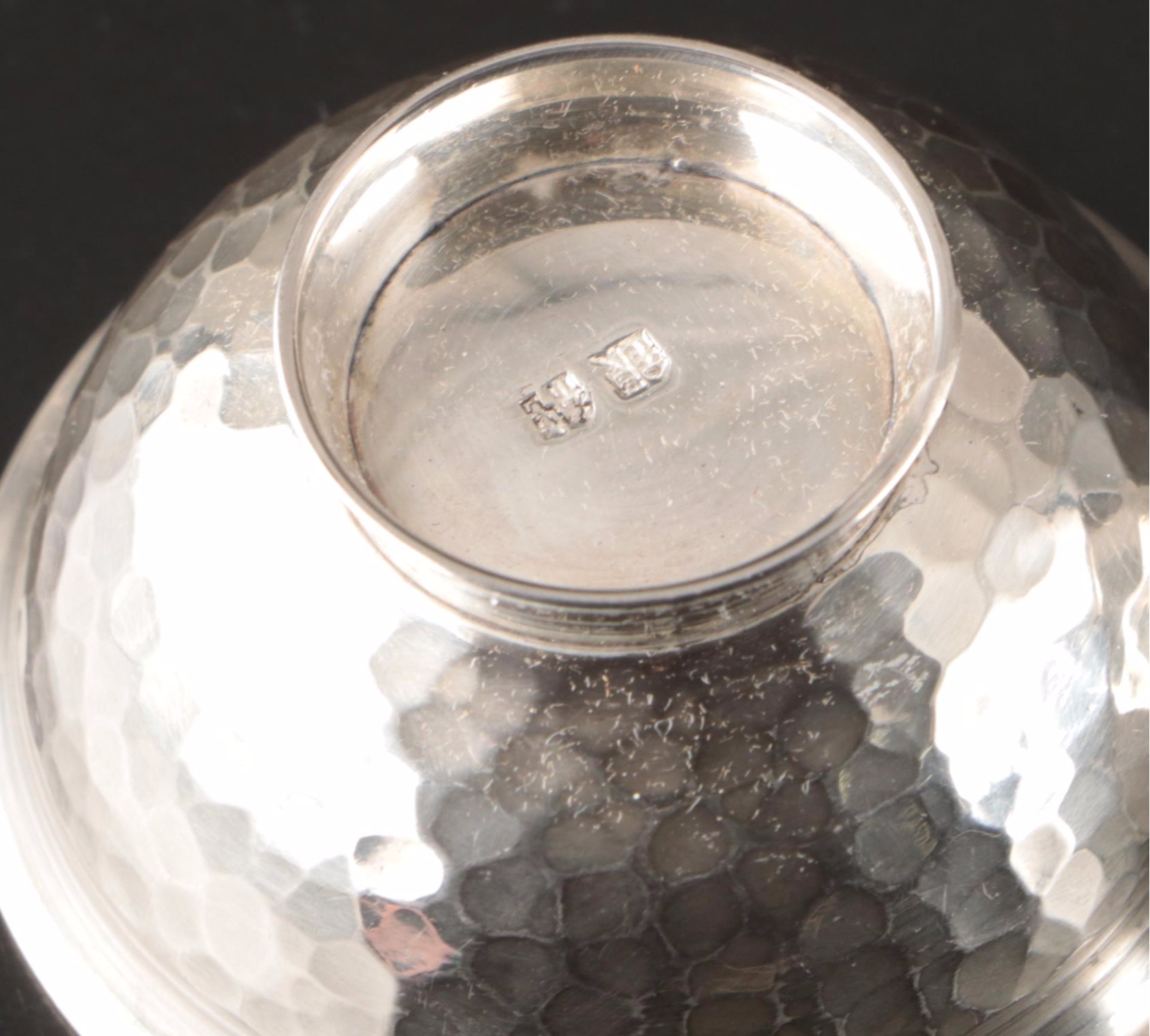 Japanese Matsuya Sterling Silver Salt Cellars, 20th Century