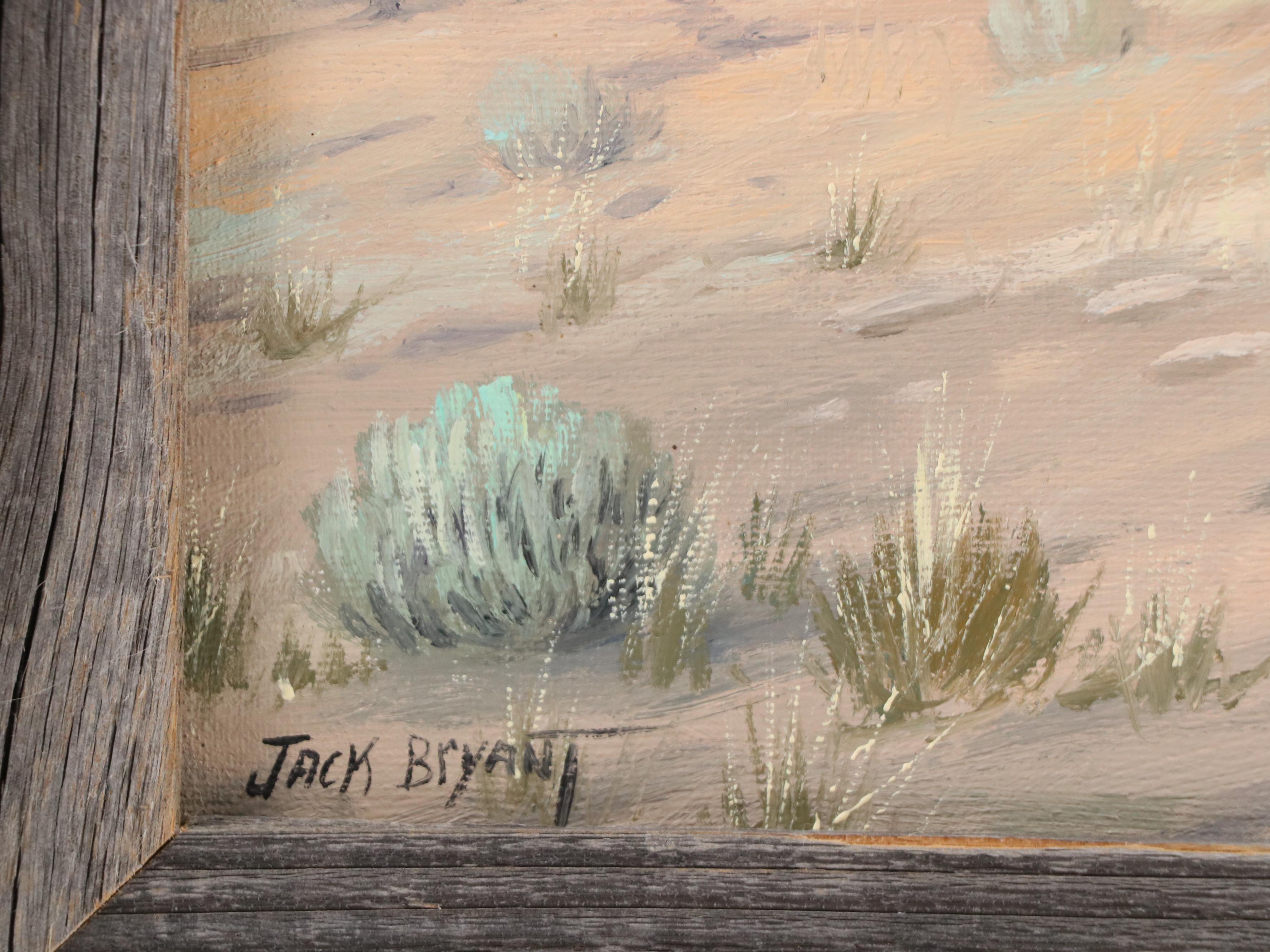 Jack Bryant Oil Western Painting "Quarter Horse: 'I Wanna Go'," Circa 1972