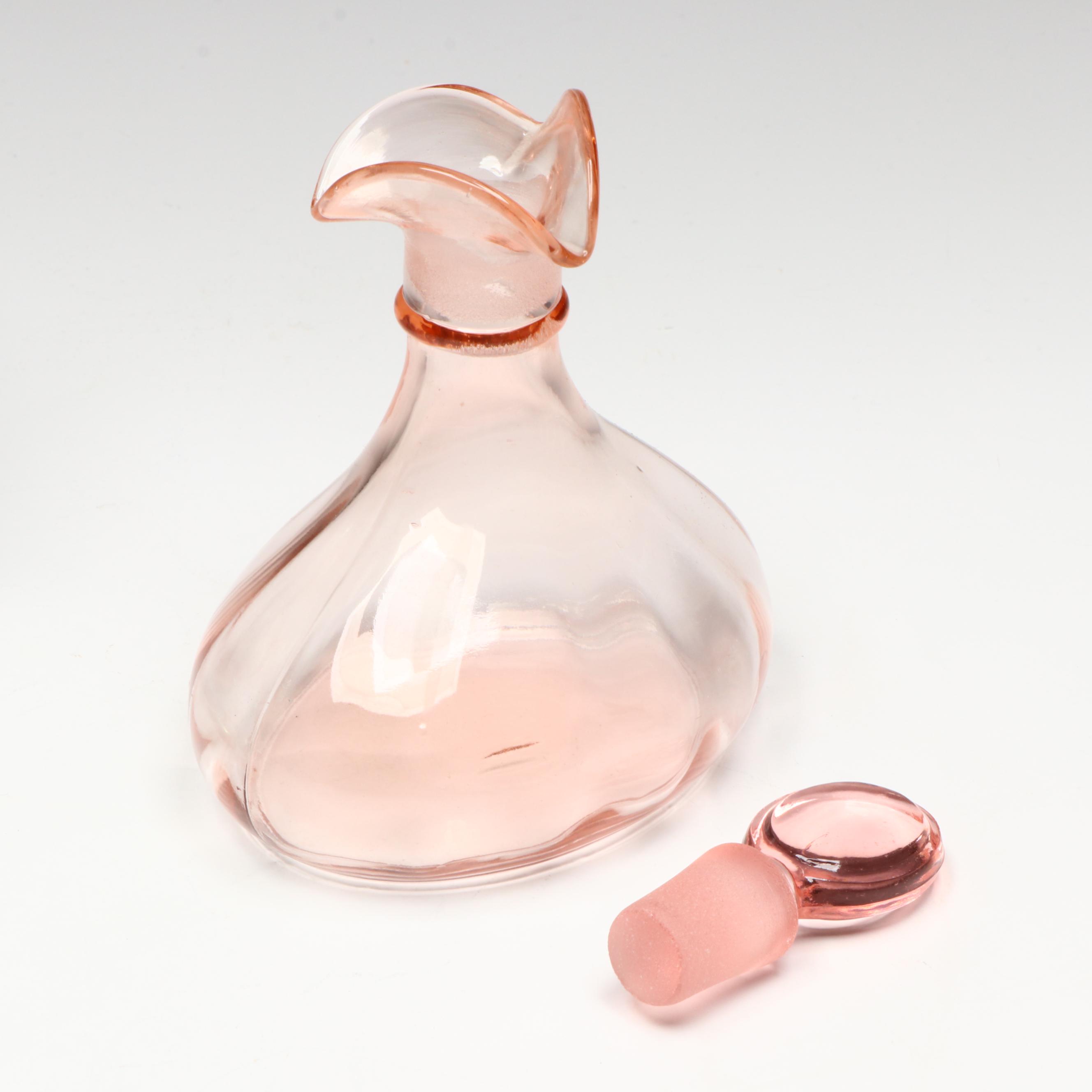 Fenton Glass Shoe, Pink Glass Decanter, and More Glass Table Décor