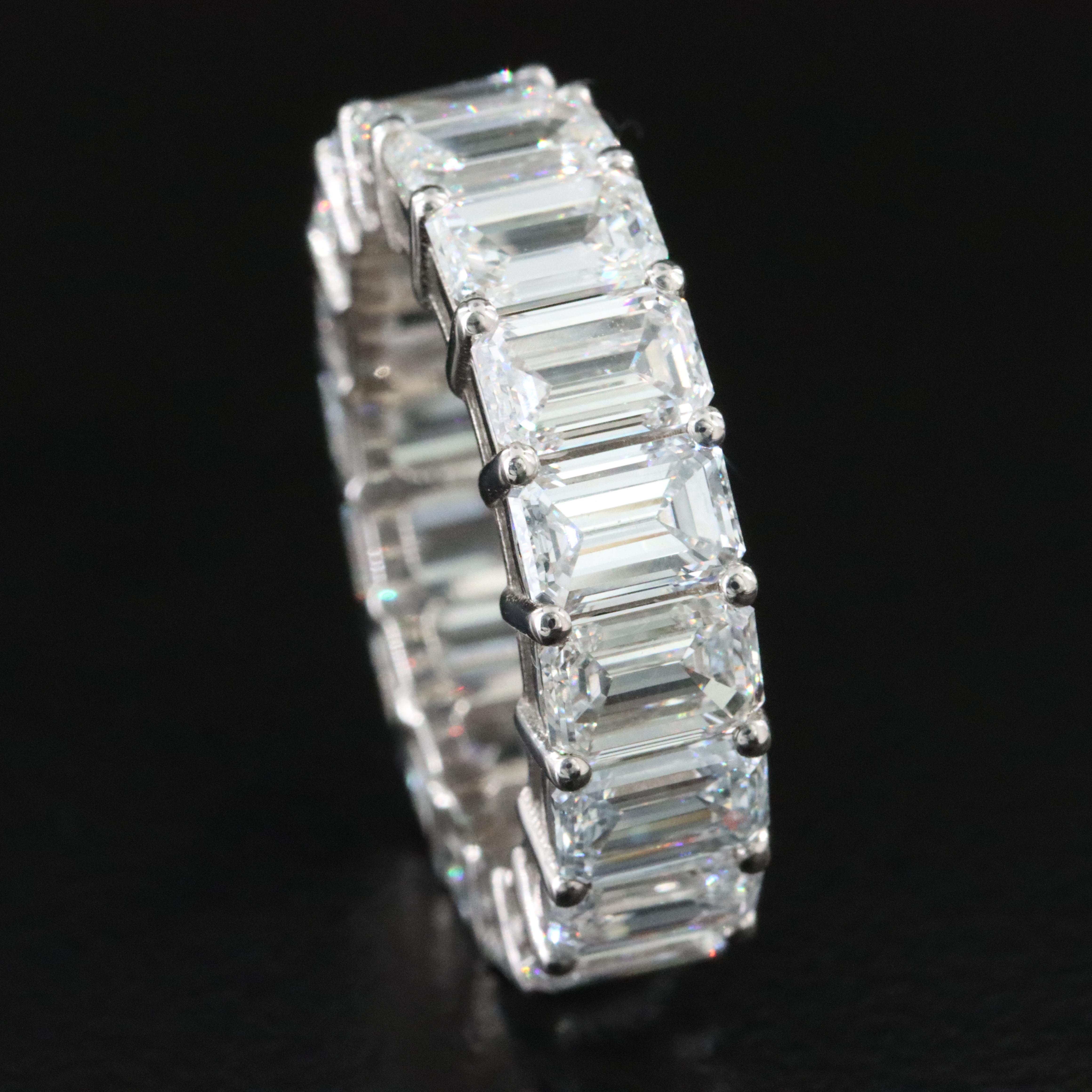 14K 12.65 CTW Lab Grown Diamond Eternity Band with IGI Jewelry Report