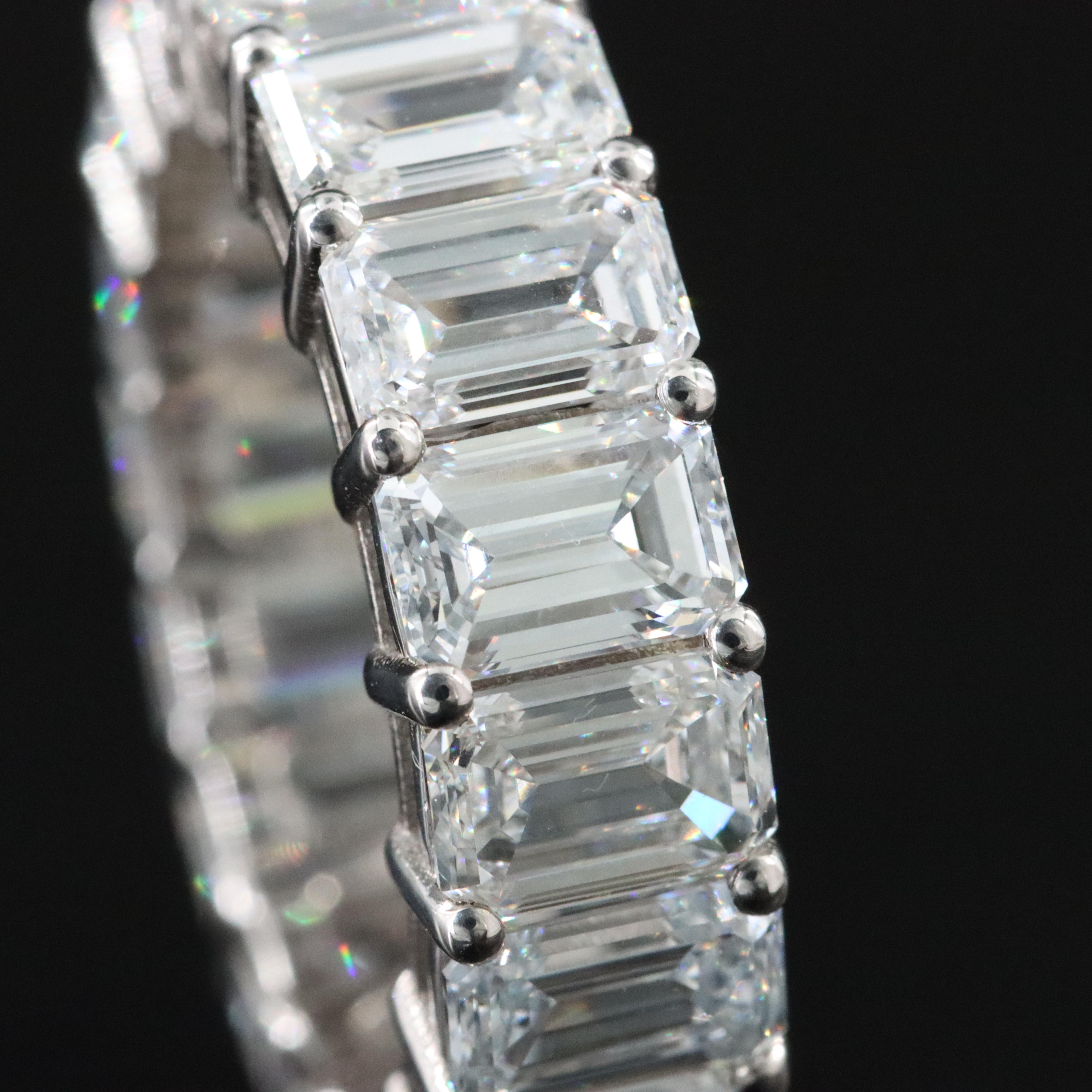 14K 12.65 CTW Lab Grown Diamond Eternity Band with IGI Jewelry Report