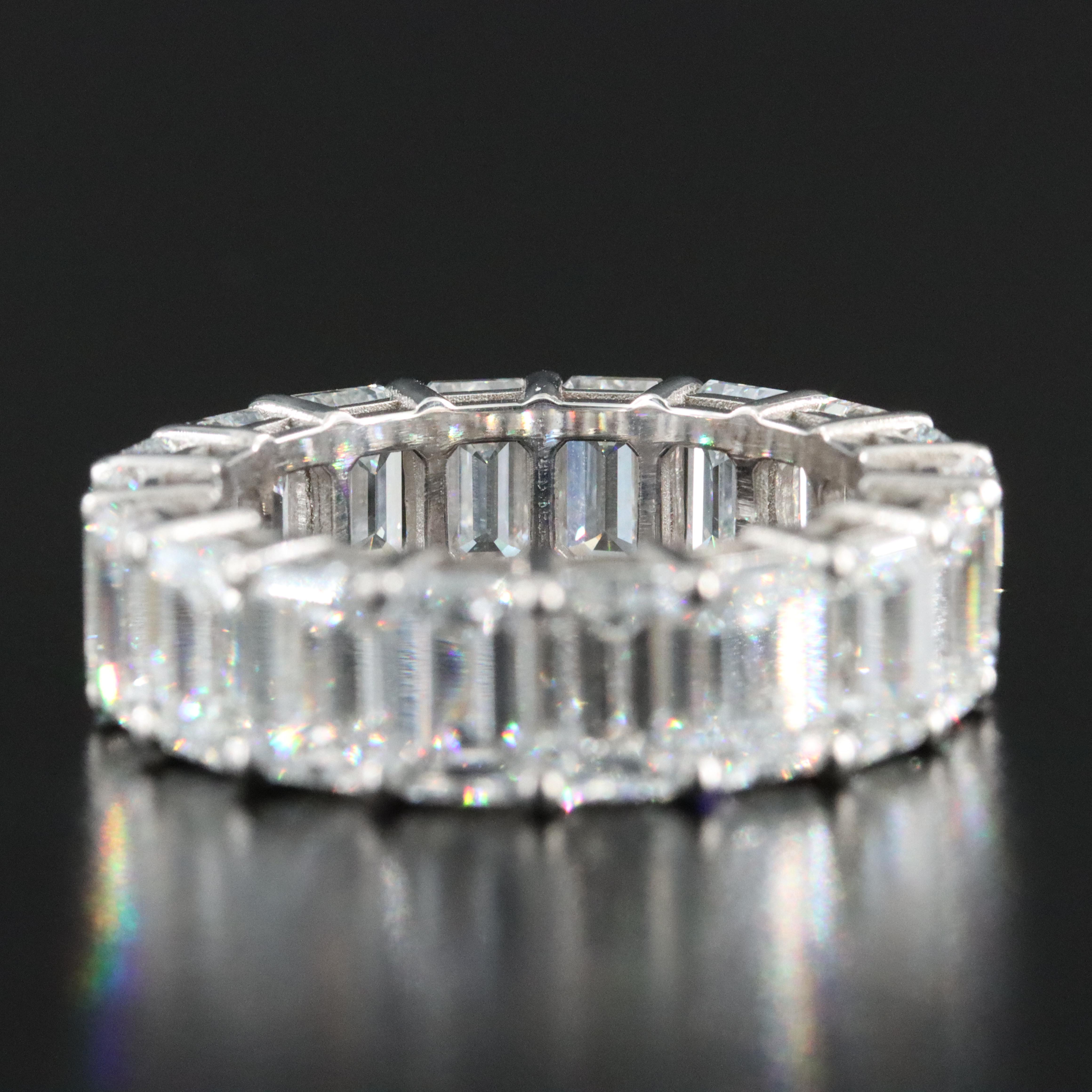 14K 12.65 CTW Lab Grown Diamond Eternity Band with IGI Jewelry Report