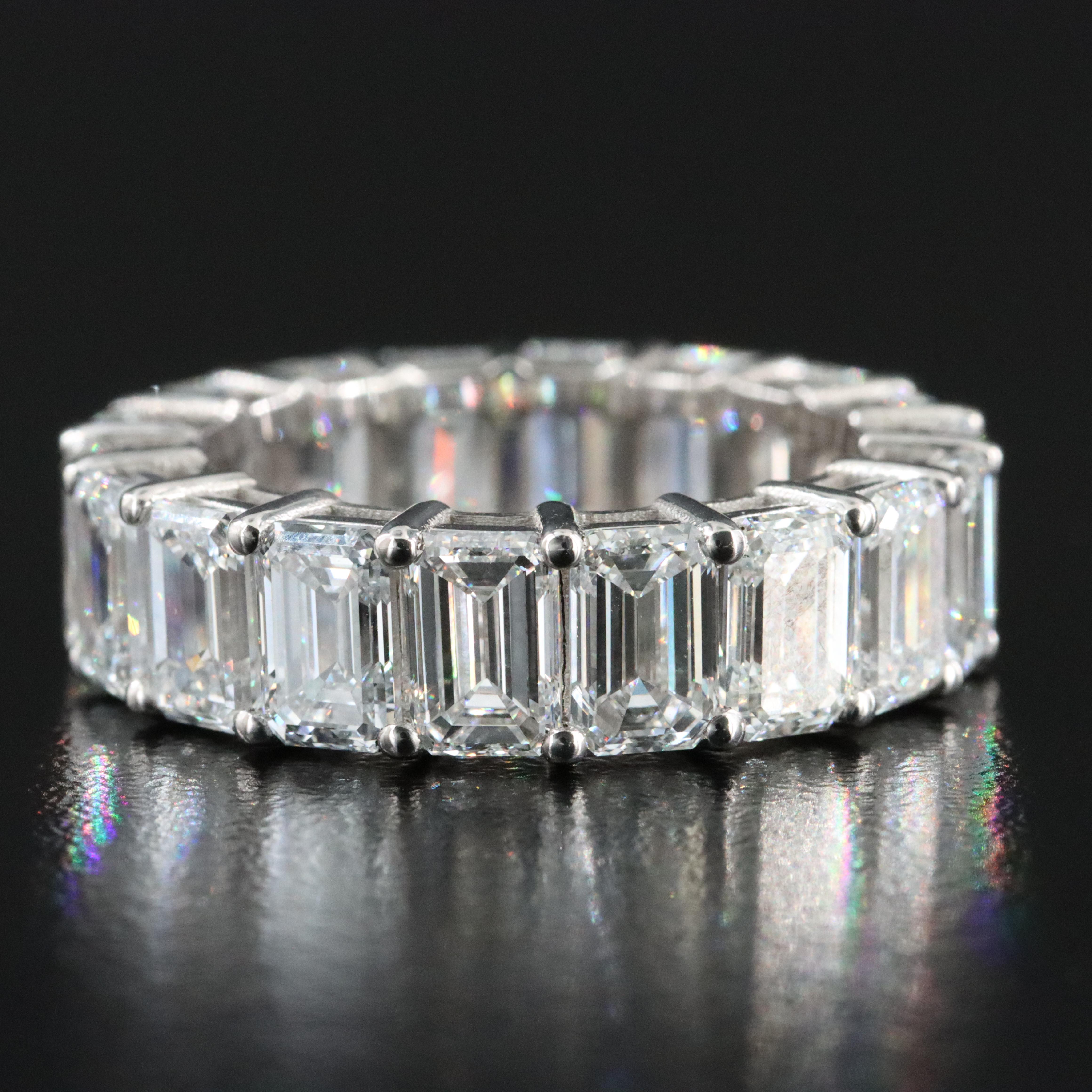 14K 12.65 CTW Lab Grown Diamond Eternity Band with IGI Jewelry Report