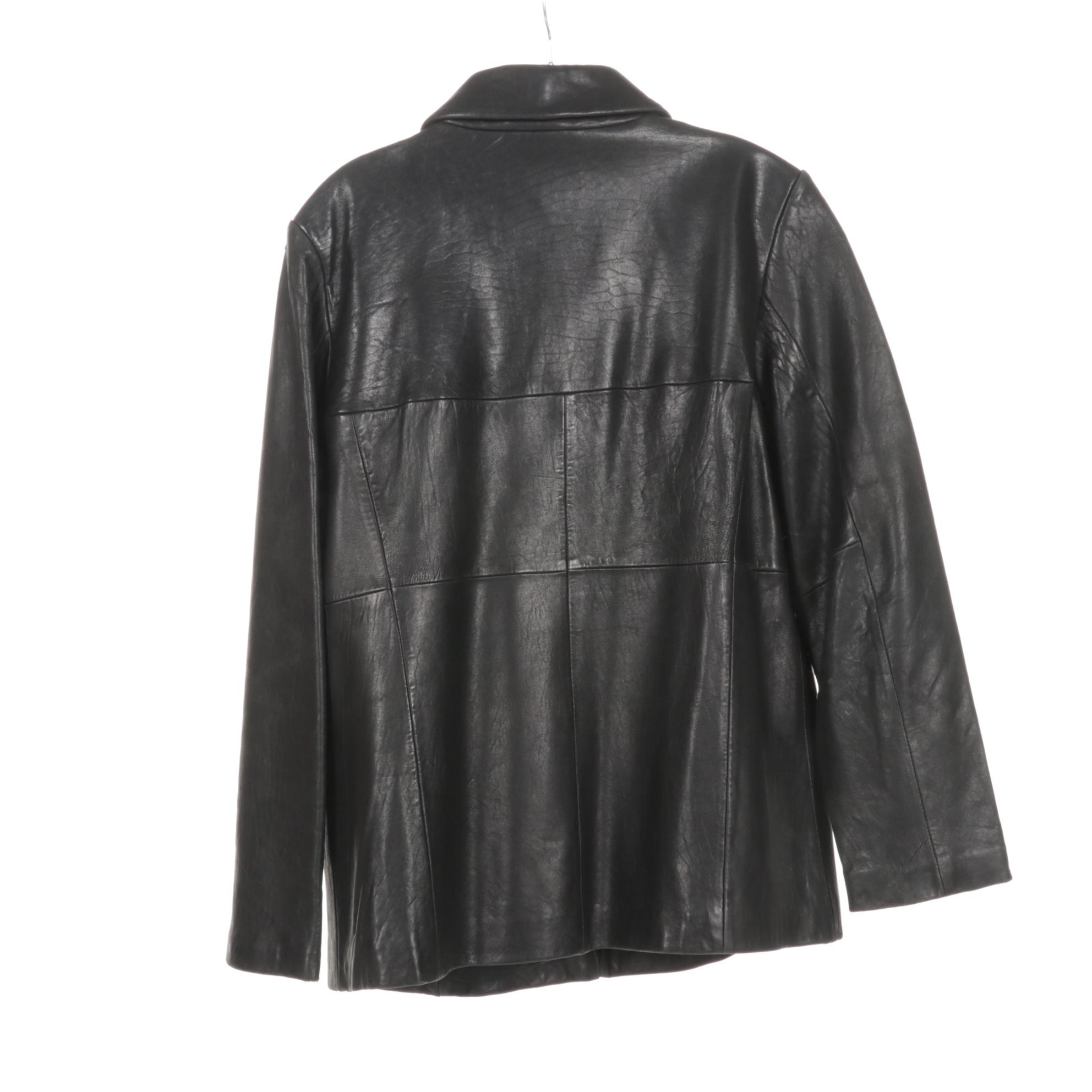 Merona and Reed Pair of Black and Red Leather Zip Blazers