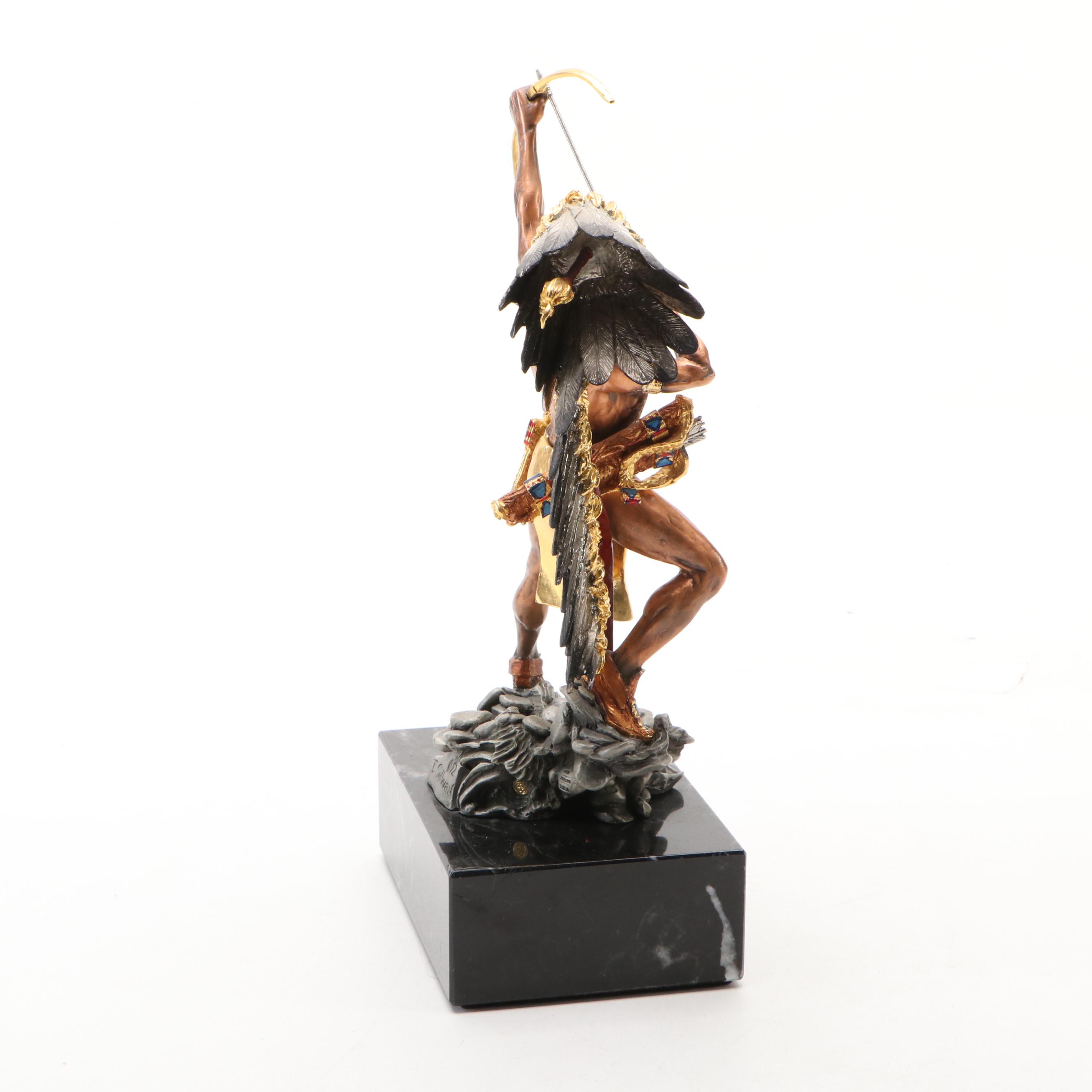 Polychrome Pewter Sculpture After Tim Sullivan, Late 20th Century