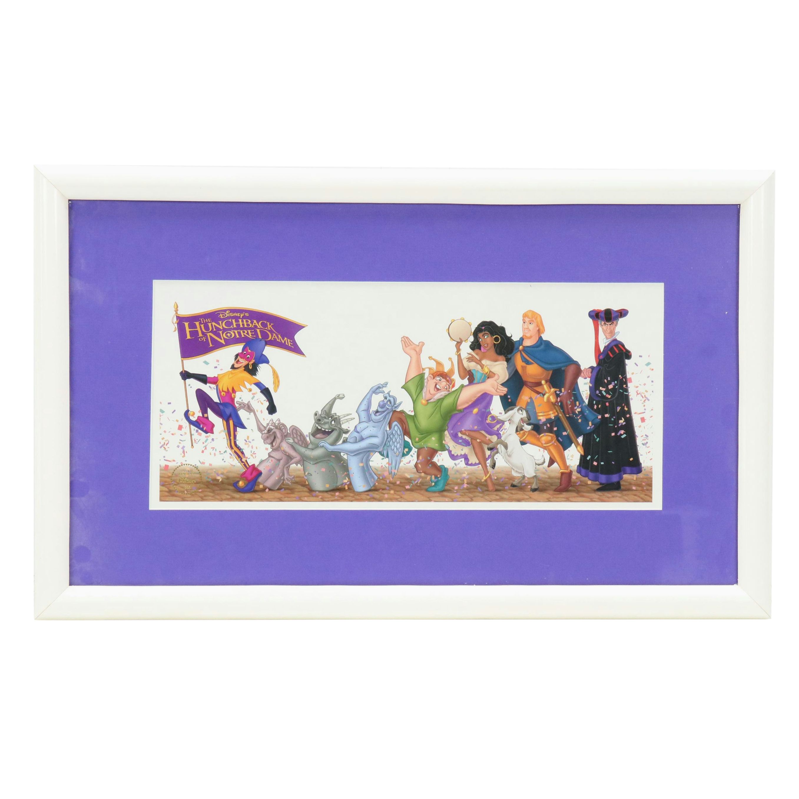 Disney Store Commemorative Offset Lithograph of "The Hunchback of Notre Dame"