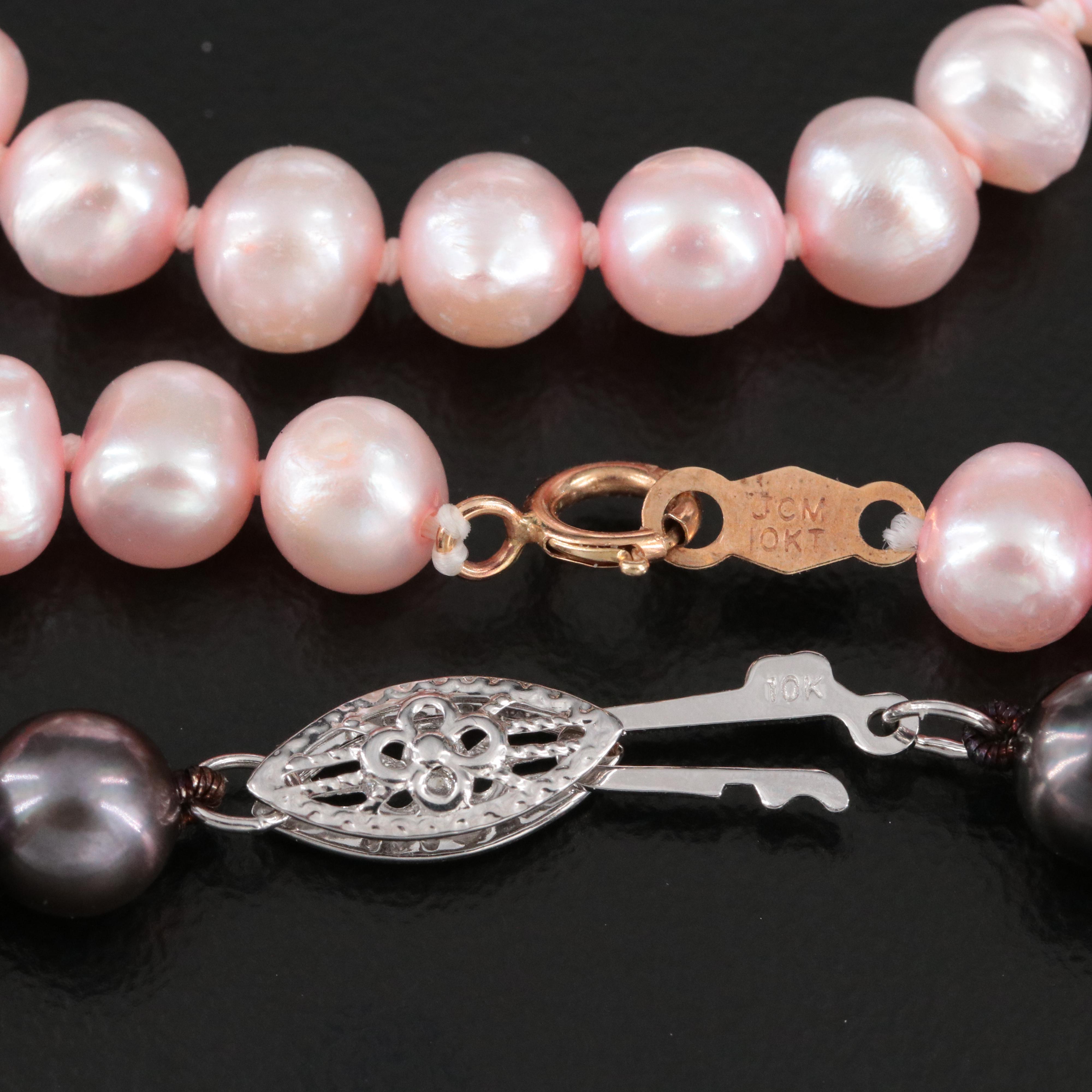 Pearl Necklaces with 10K Clasps
