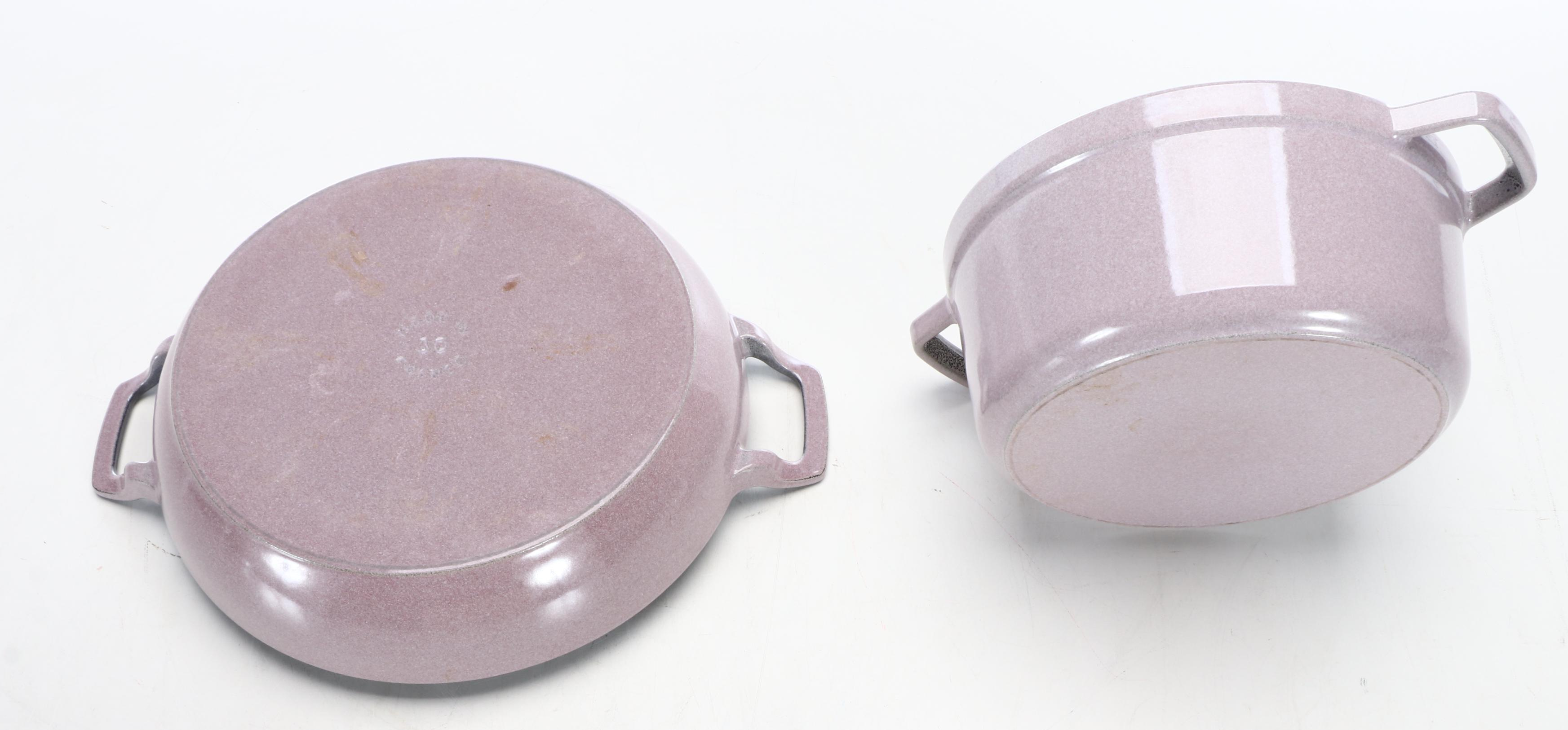 Staub French Cherry Blossom Enameled Cast Iron Dutch Oven and Braiser