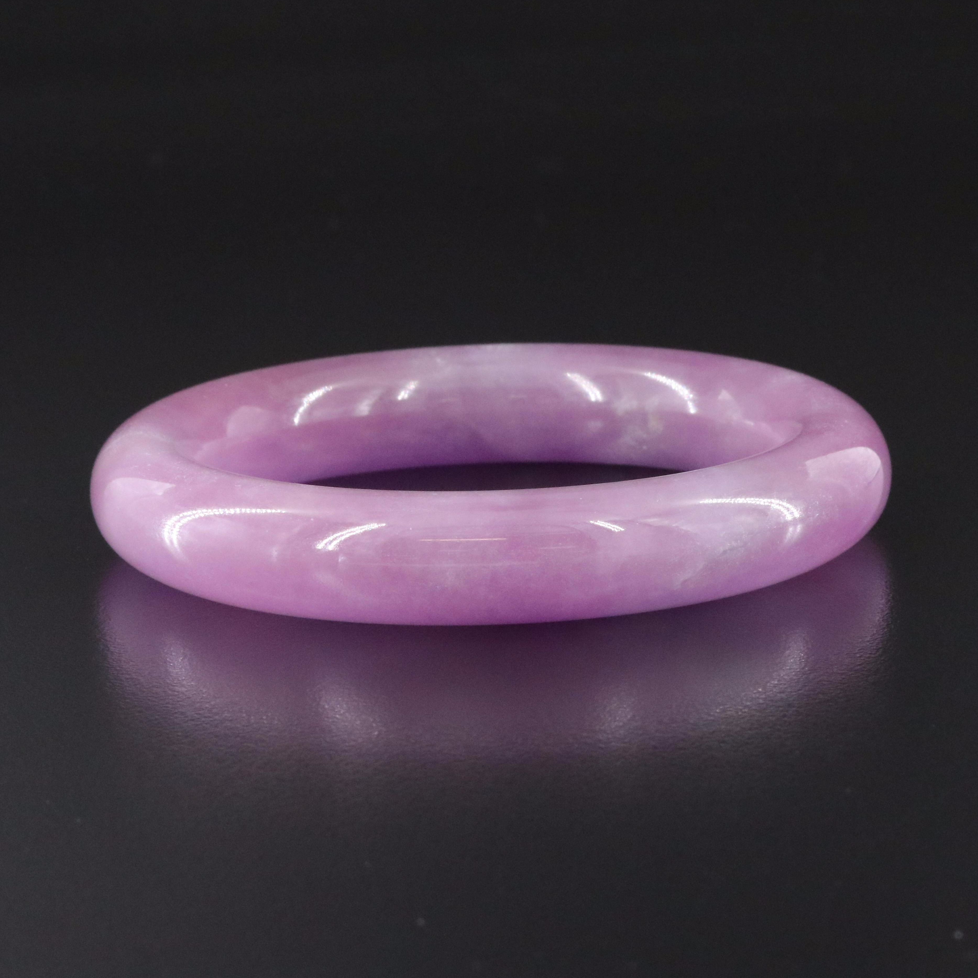 Jadeite Hololith Bangle Bracelet