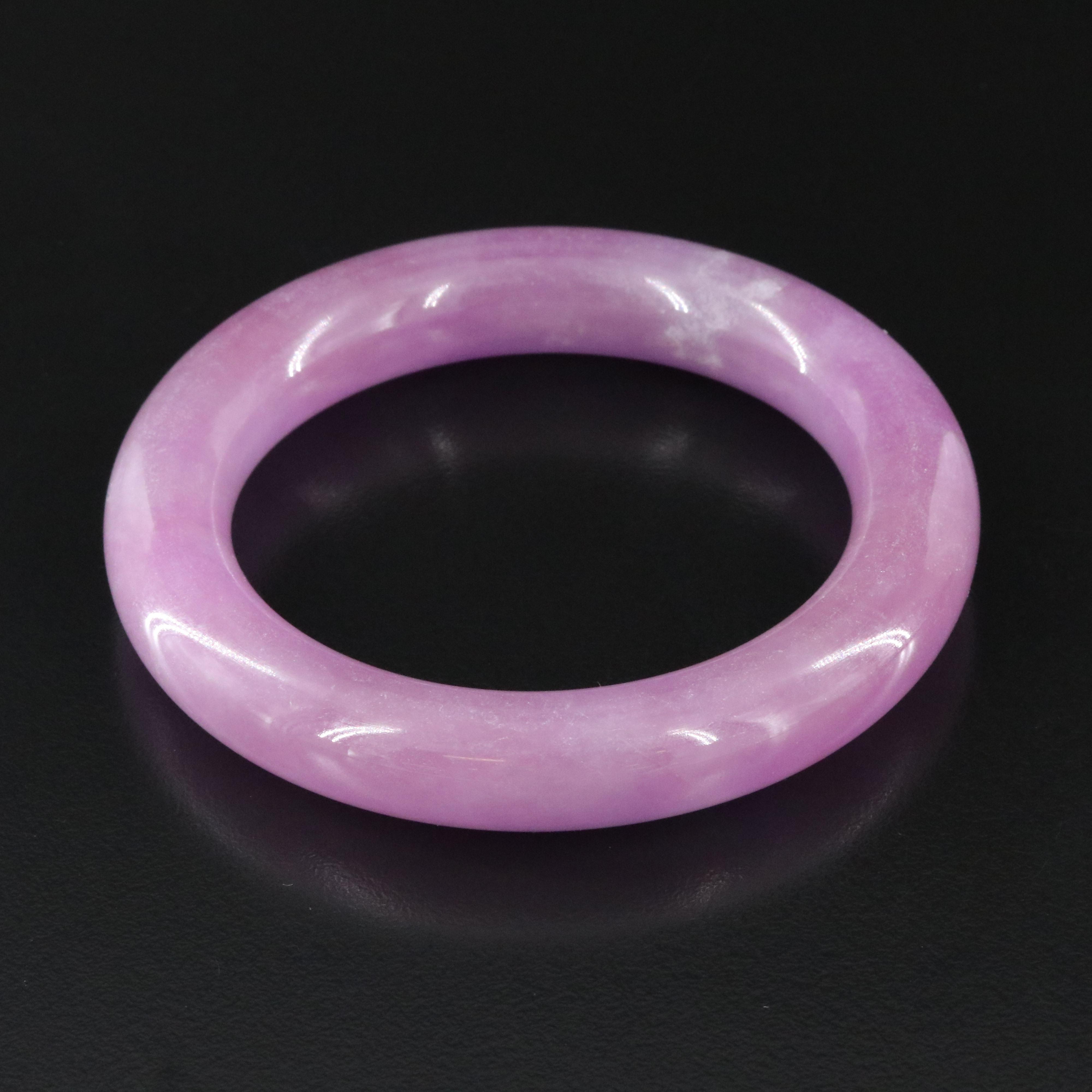 Jadeite Hololith Bangle Bracelet