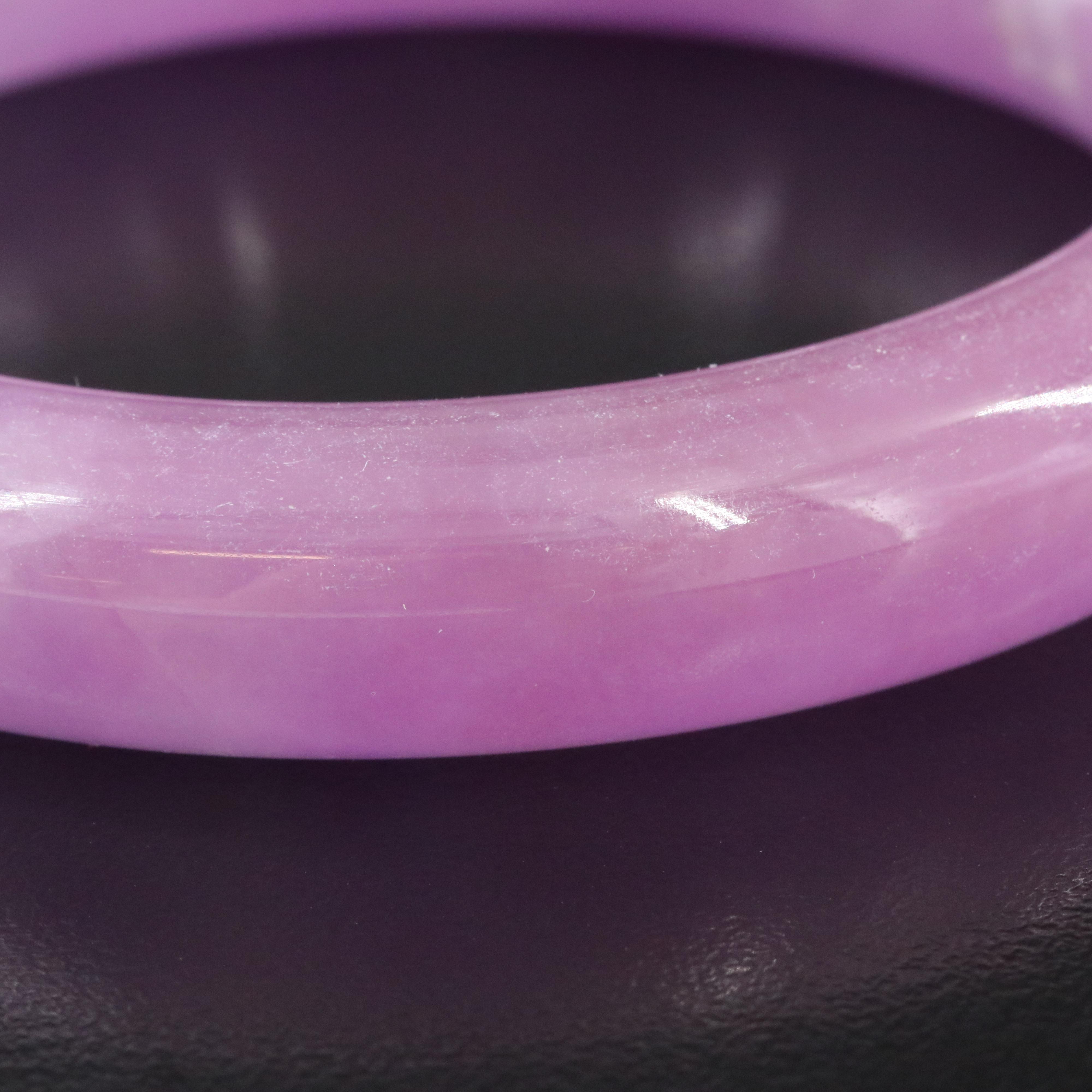 Jadeite Hololith Bangle Bracelet